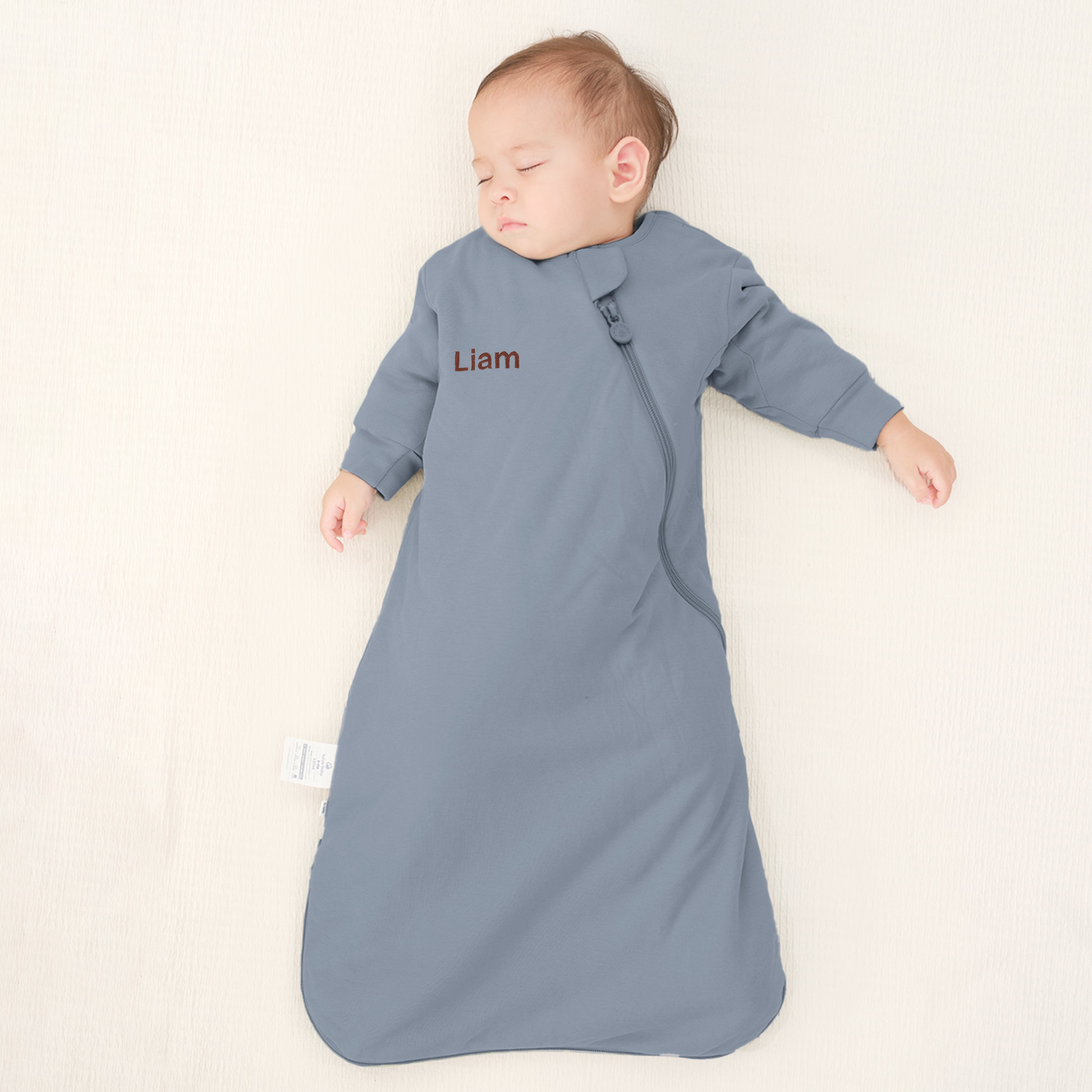 Winter Long Sleeve Sleep Sack 3.5 TOG- Organic Cotton & Camel Wool Bundle - Blue