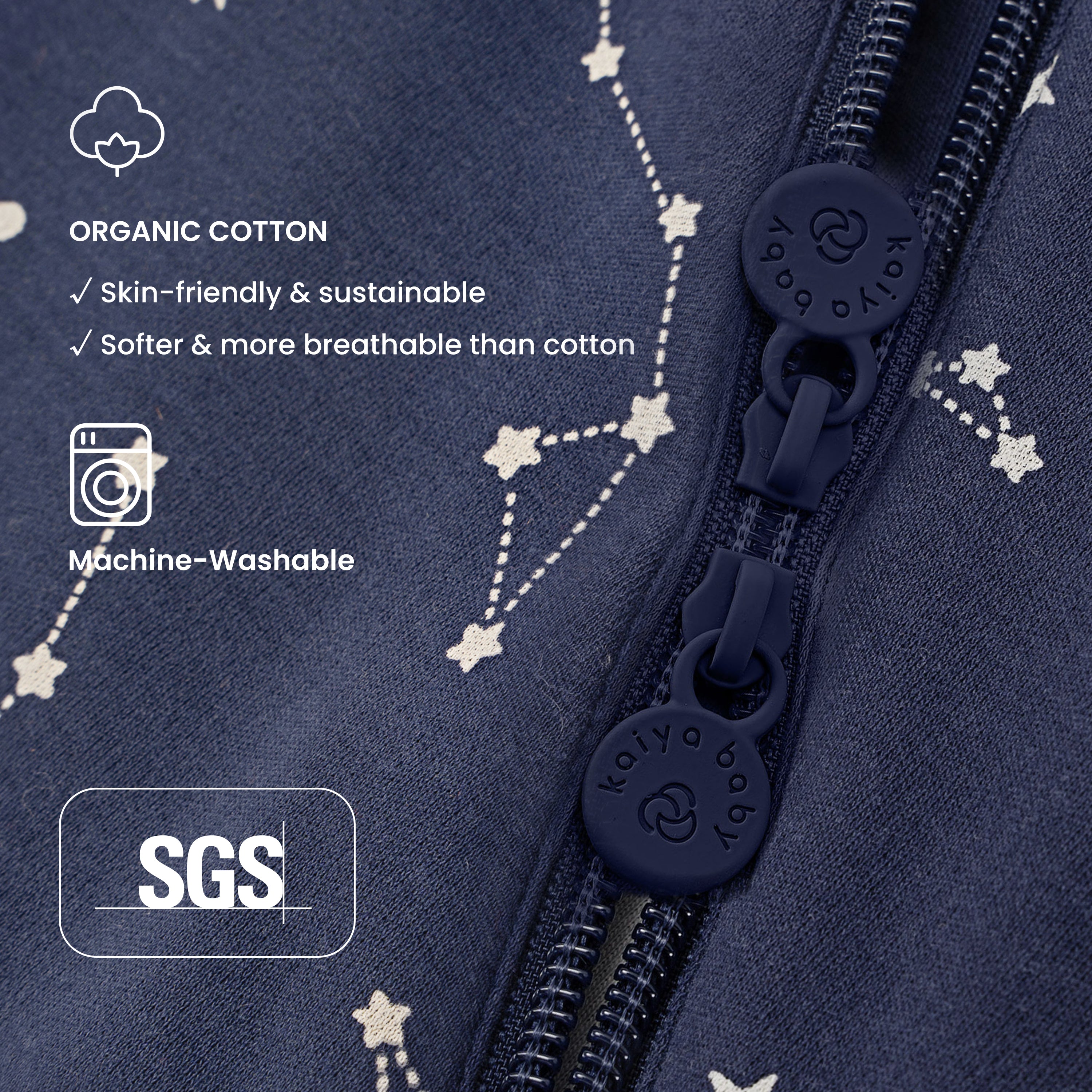 Sleeveless Sleep Sack 0.5 TOG - Organic Cotton - Constellation