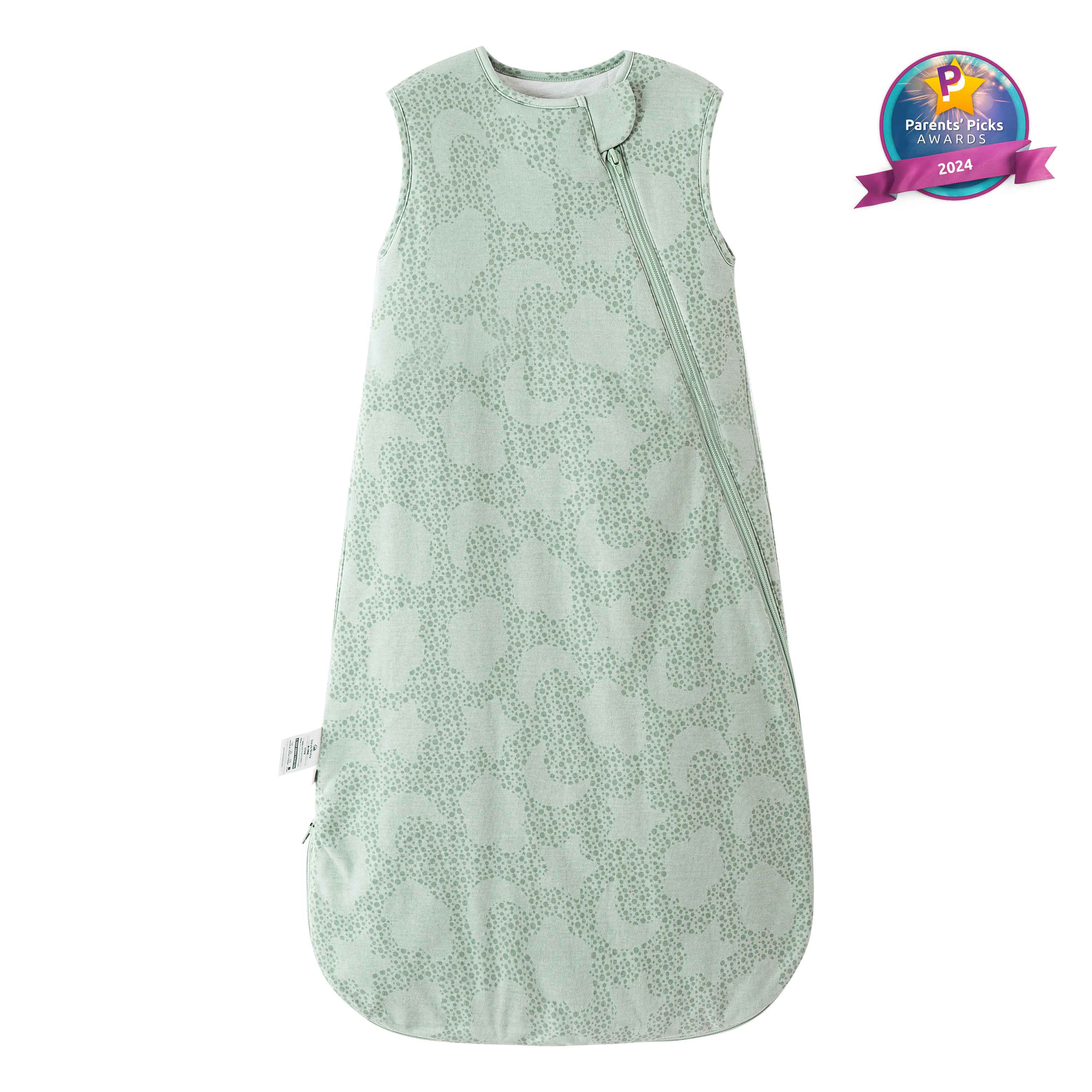 All Season Sleeveless Sleep Sack 1.0 TOG - Organic Cotton & Camel Wool - Mint Sky