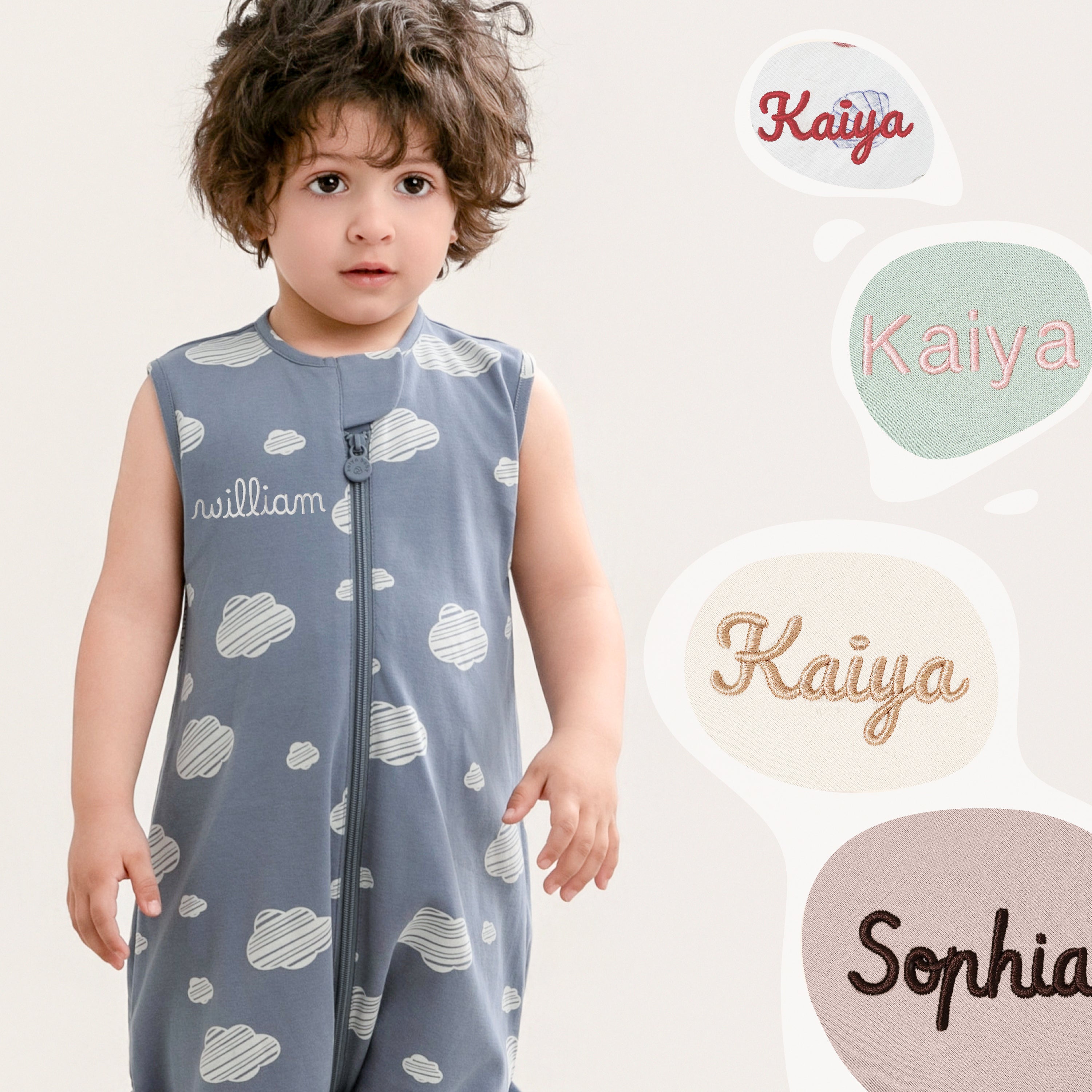 All Season Sleeveless Sleep Sack Walker 1.0 TOG - Organic Cotton & Camel Wool - Blue Sky