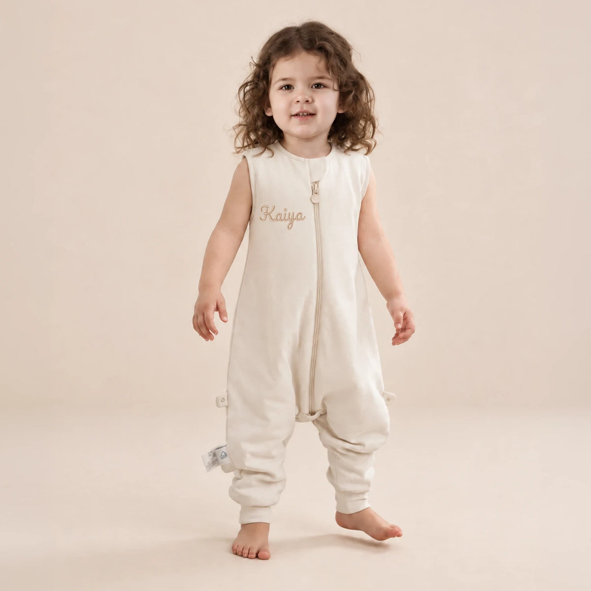 All Season Sleeveless Sleep Sack Walker 1.0 TOG - Organic Cotton & Camel Wool - Cream