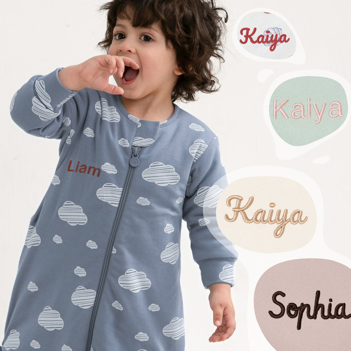 Warm Long Sleeve Sleep Sack Walker 2-Pack 2.5 TOG - Organic Cotton & Camel Wool - Blue
