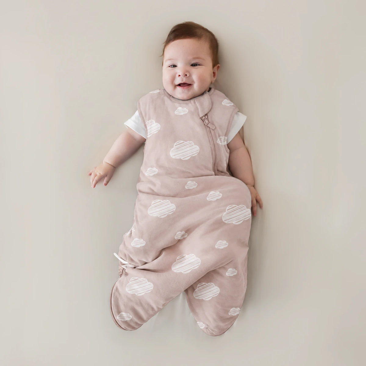 All Season Sleeveless Sleep Sack 1.0 TOG - Organic Cotton & Camel Wool - Pink Sky