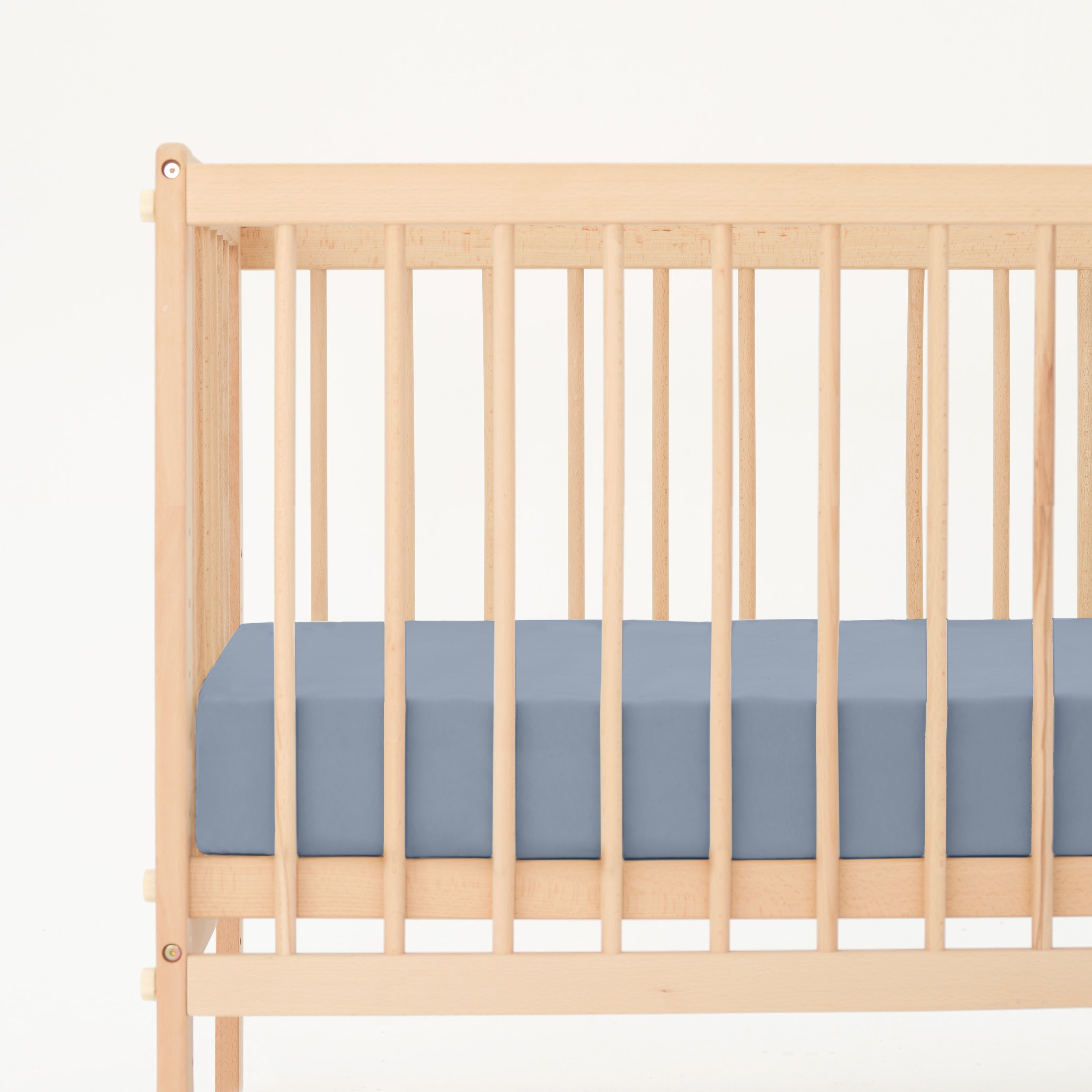 Baby Organic Cotton GentleNote Crib Sheet Misty Blue