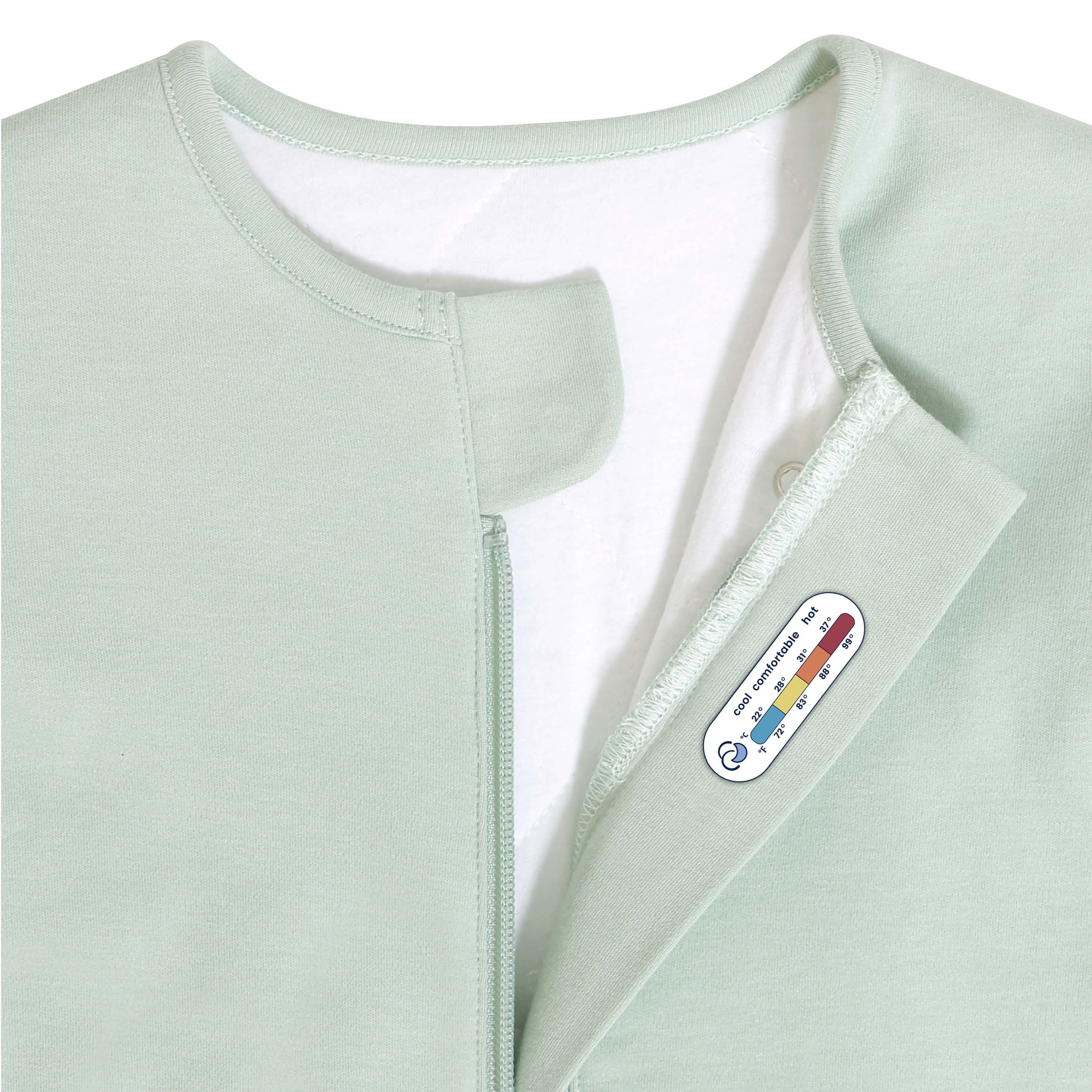 Camel Wool Long Sleeve Sleep Sack With Legs 1.0 TOG - Pea Green