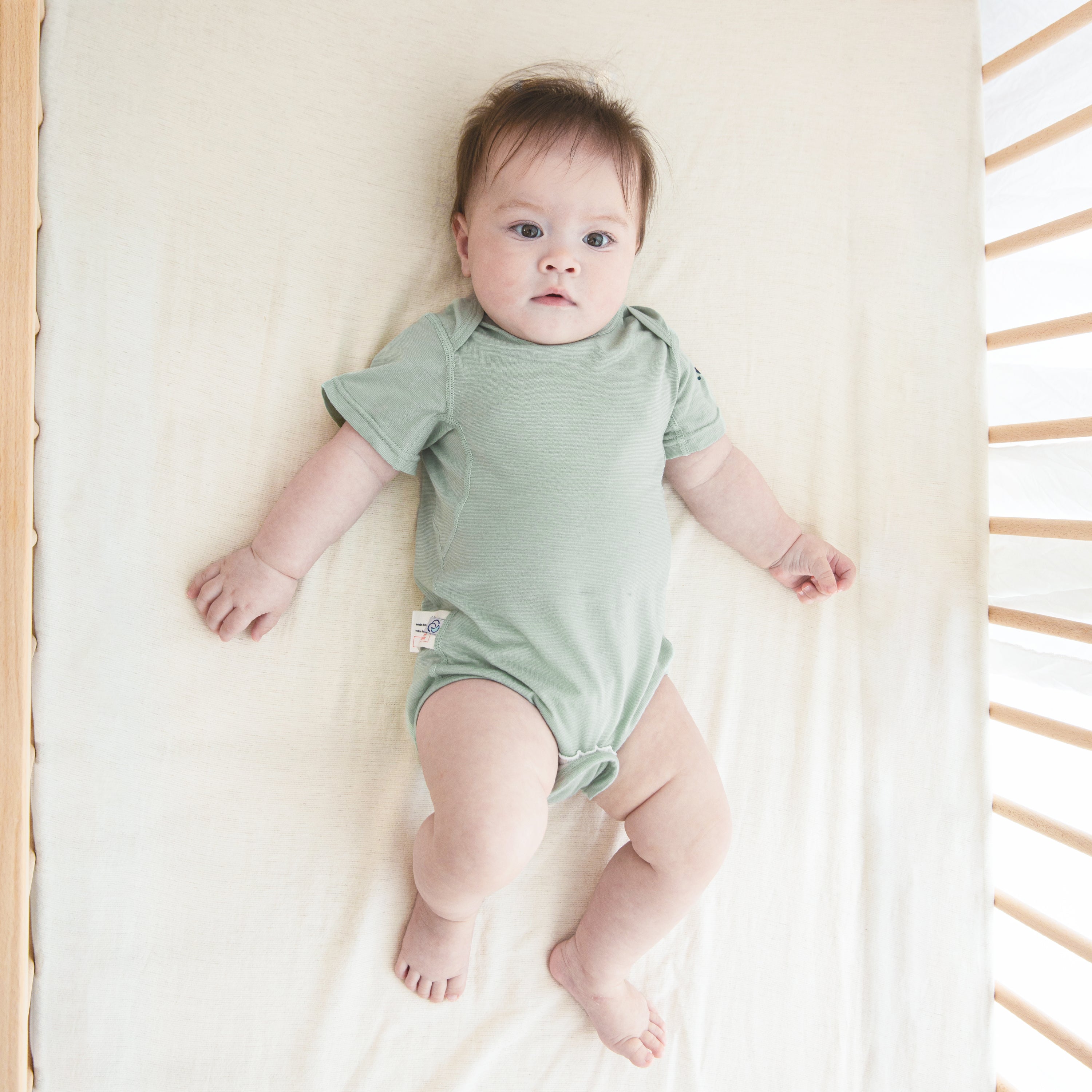 ClimaCuddle® Baby Bodysuit Short Sleeve - Merino Wool & Rayon Bamboo 2- Pack Bundle