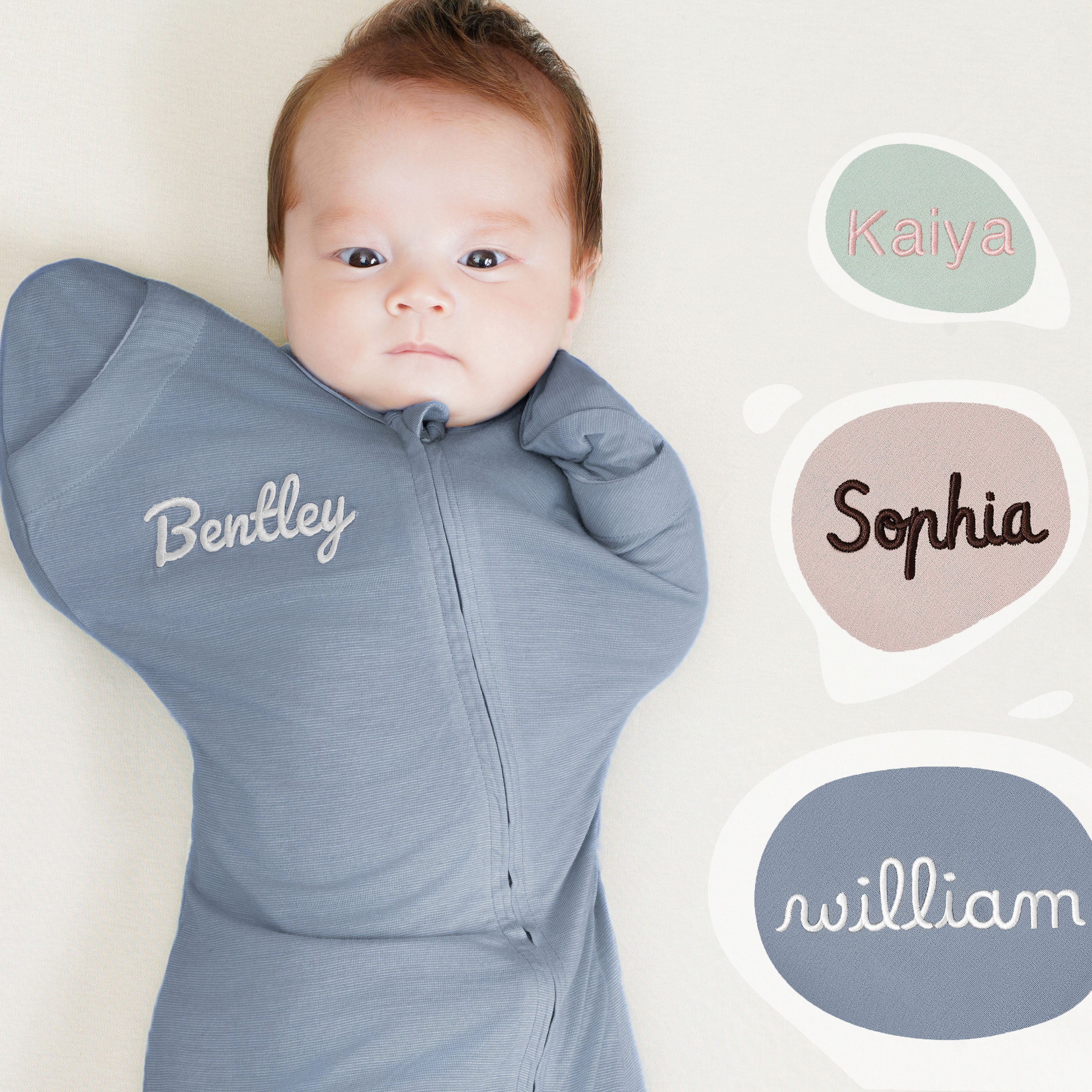 ClimaCuddle™ Swaddle 2-in-1 0.5 TOG - Merino Wool & Rayon Bamboo - Misty Blue