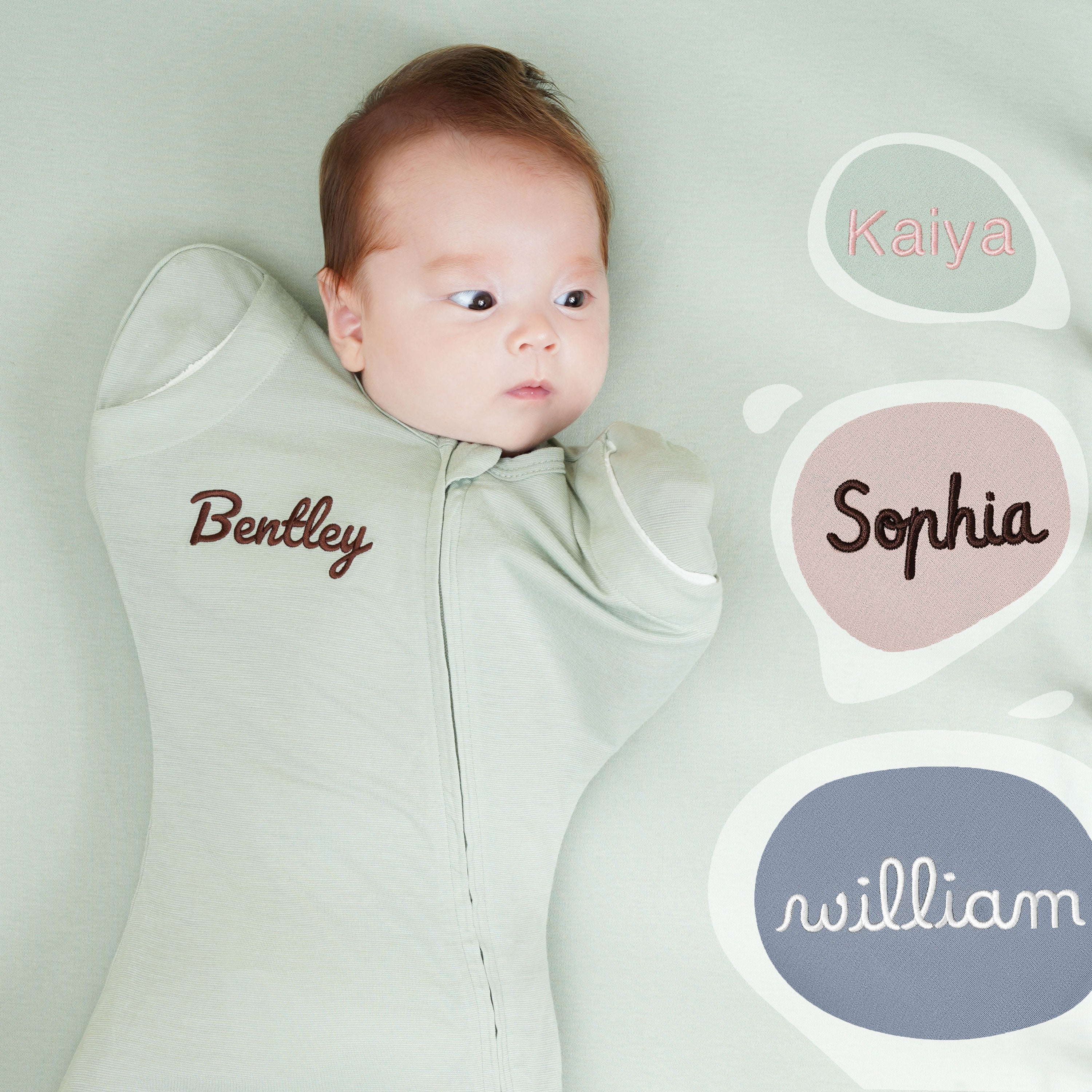 ClimaCuddle™ Swaddle 2-in-1 0.5 TOG - Merino Wool & Rayon Bamboo - Pea Green