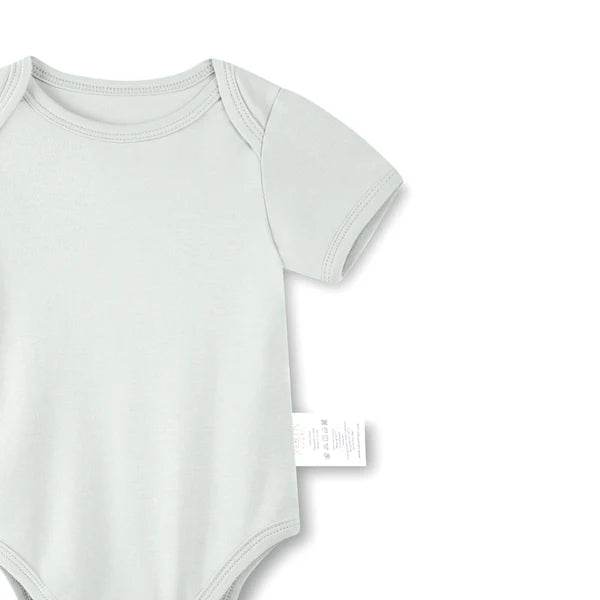Organic Cotton Half Sleeves Snap Bodysuit+Essentials Shorts - Whisper Green