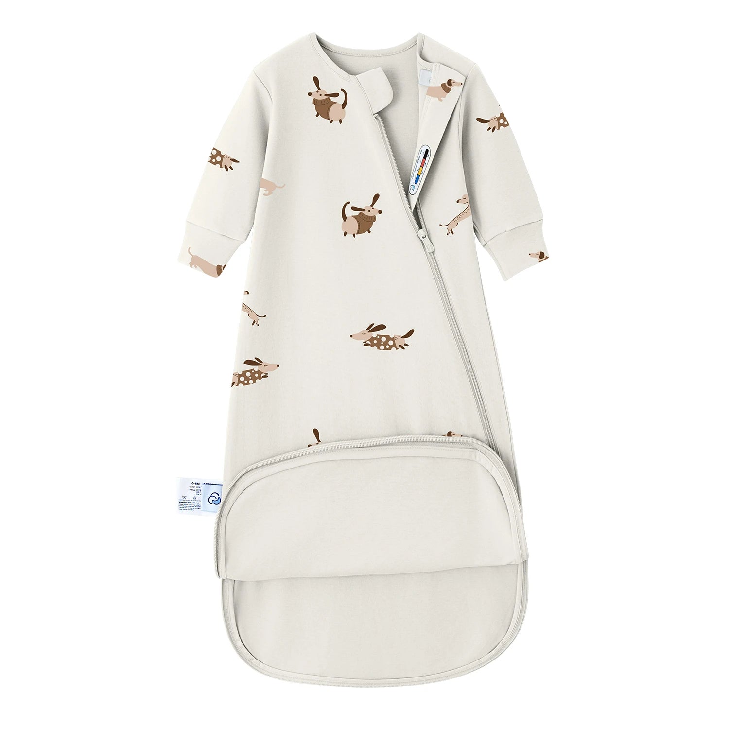 Organic Long Sleeve Sleep Sack 0.5 TOG -Sunny Pup