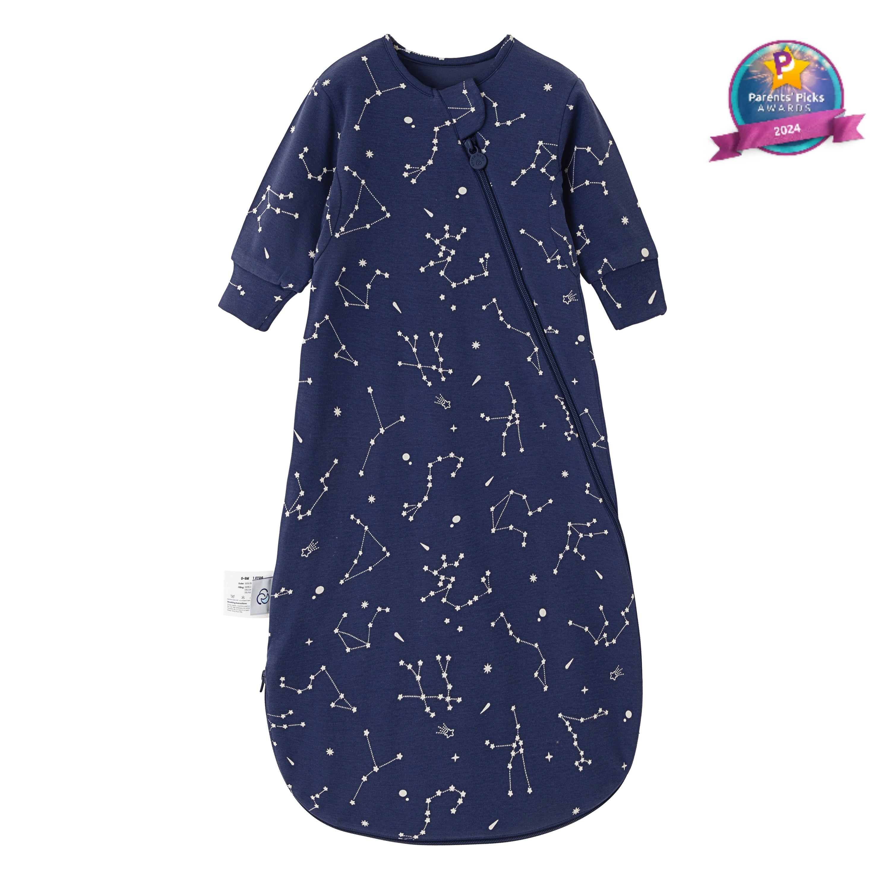 Organic Long Sleeve Sleep Sack 0.5 TOG - Constellation