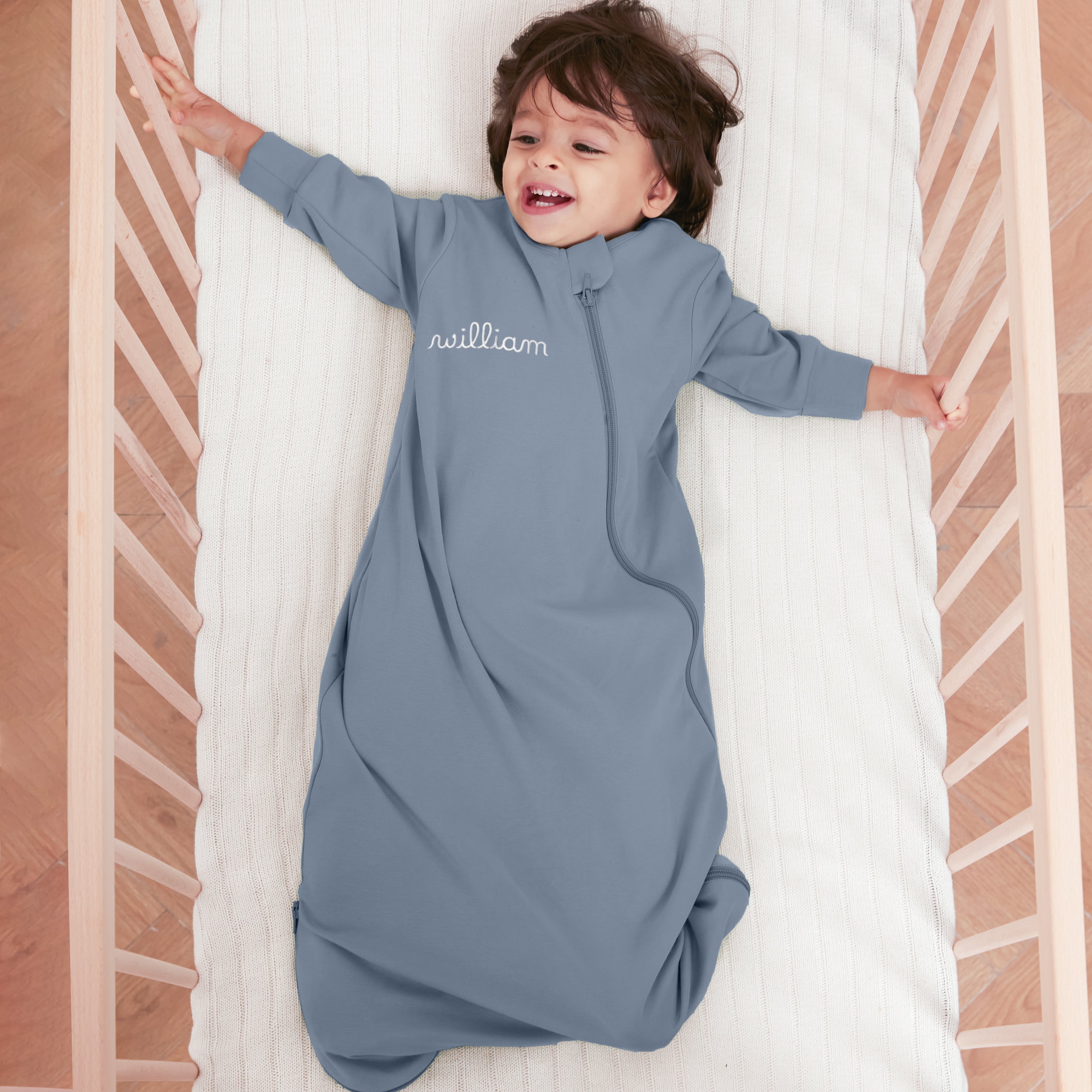 Organic Long Sleeve Sleep Sack 0.5 TOG - Flint Stone