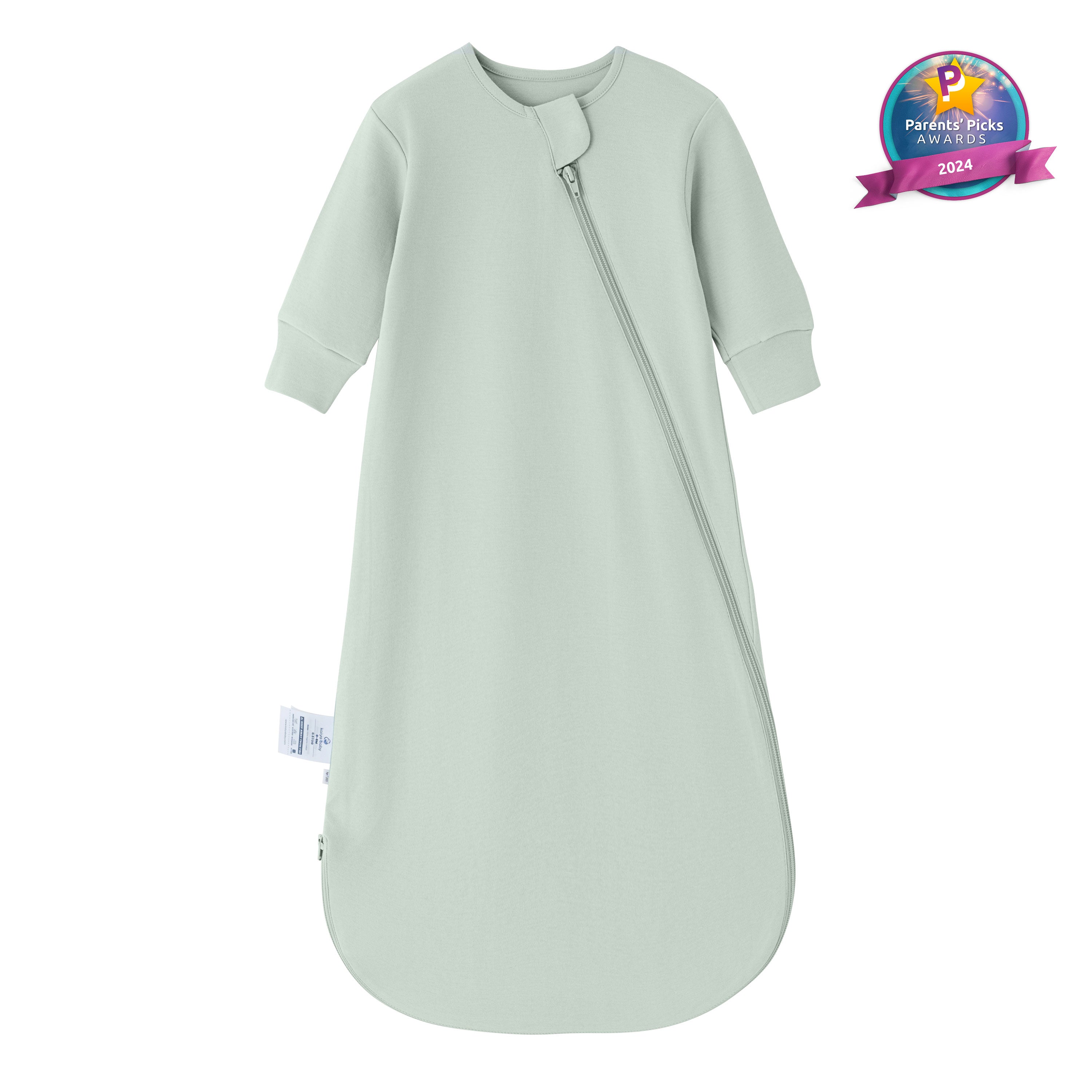 Organic Long Sleeve Sleep Sack 0.5 TOG - Pea Green