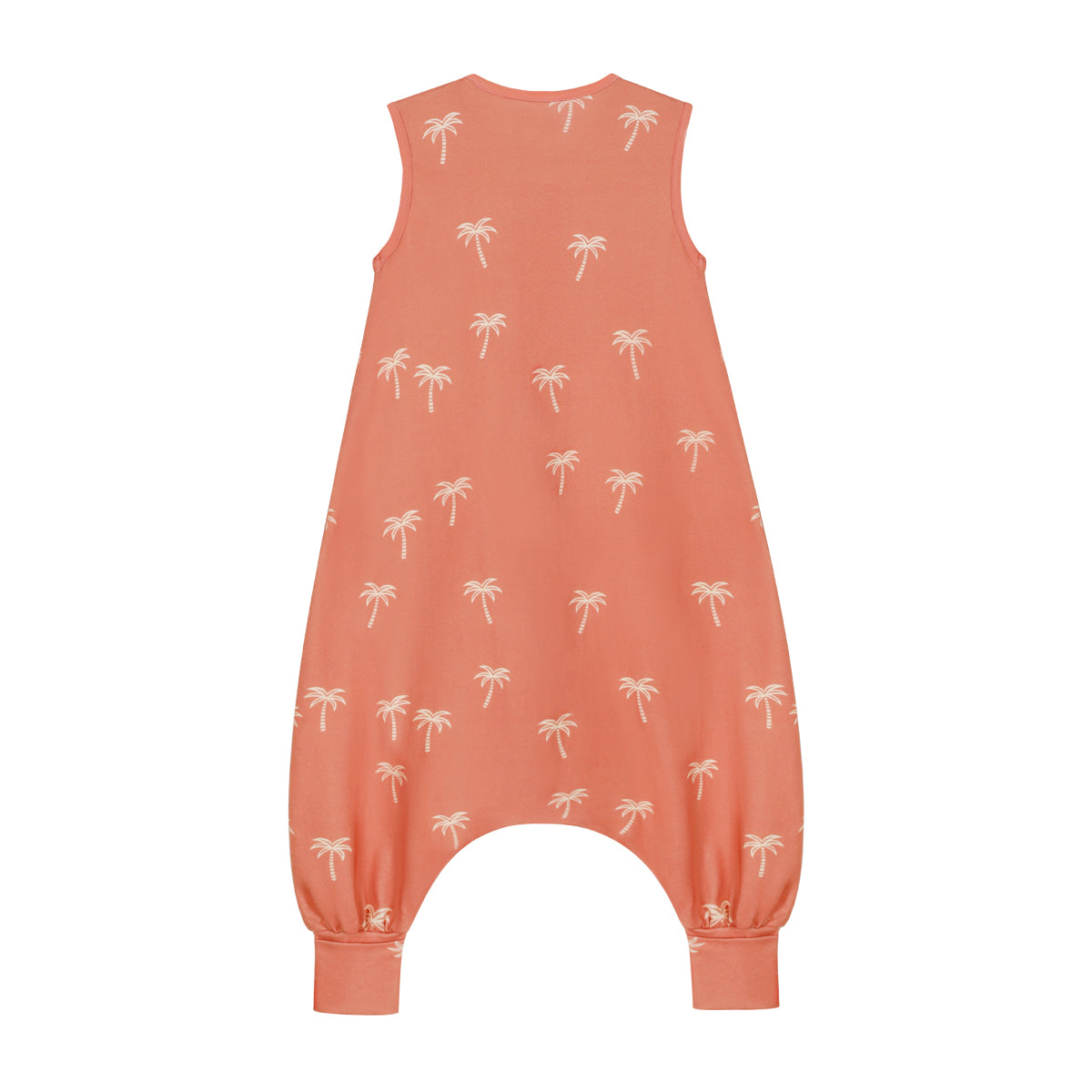 Sleeveless Baby Sleep Sack With Feet - Coconut Palm Back