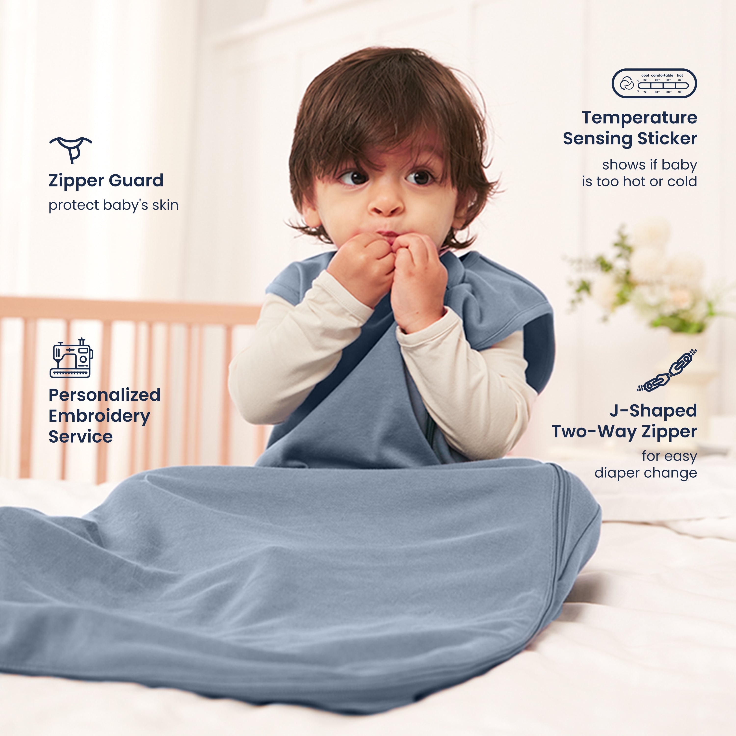 Sleeveless-Sleep-Sack-0.5-TOG - Organic-Cotton - Flint -Stone-2