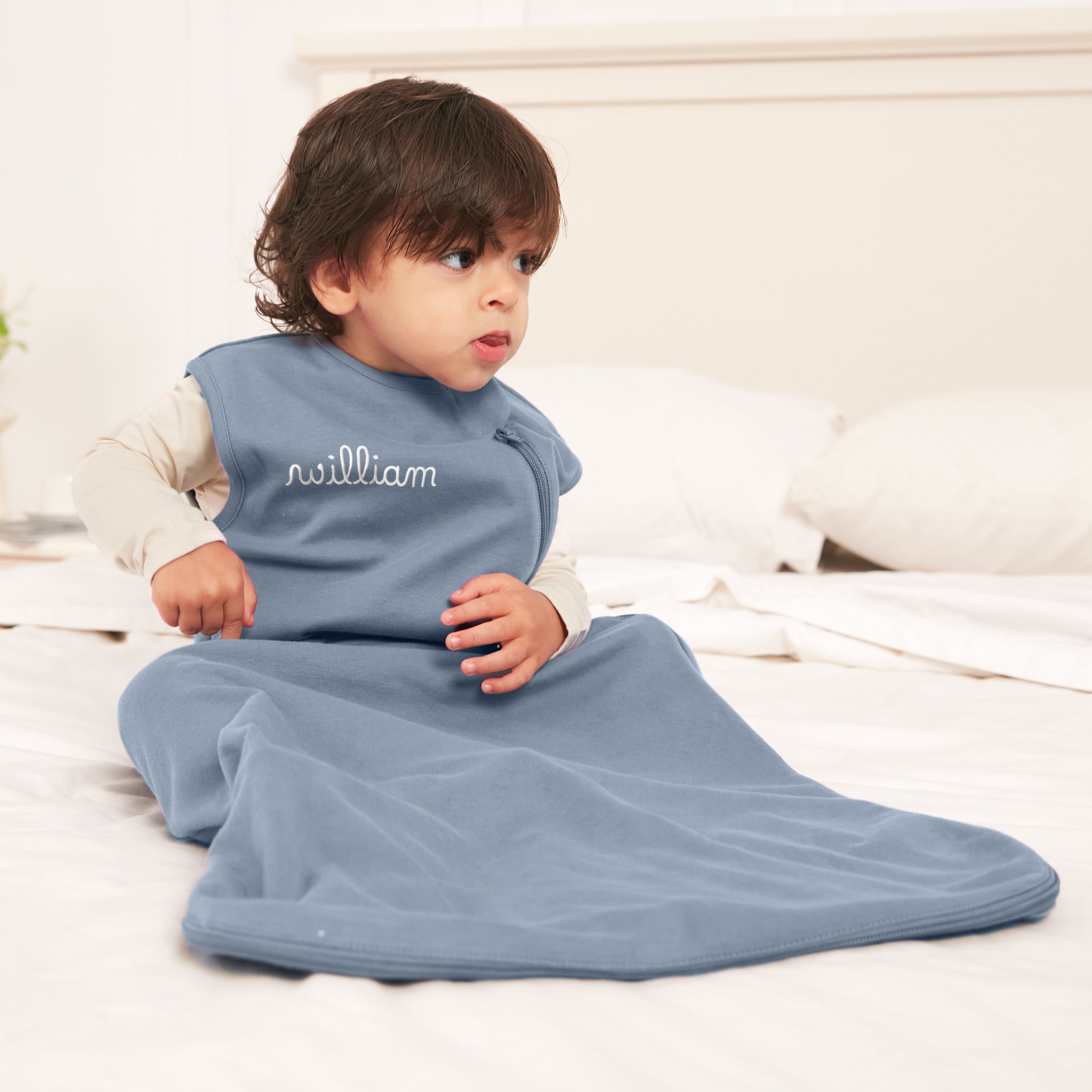 Sleeveless Sleep Sack 0.5 TOG - Organic Cotton - Flint Stone