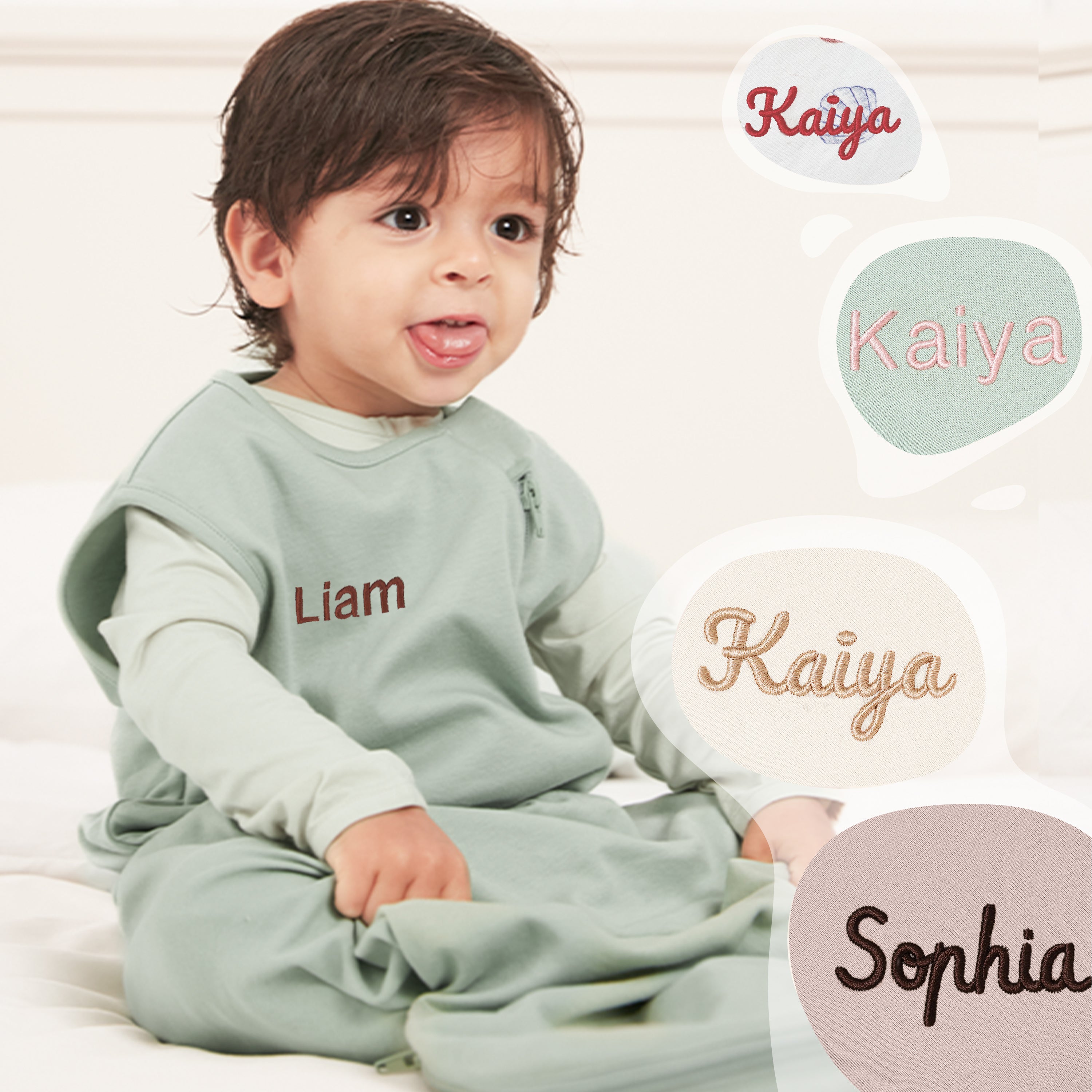 Sleeveless-Sleep-Sack-0.5 TOG - Organic Cotton - Pea Green