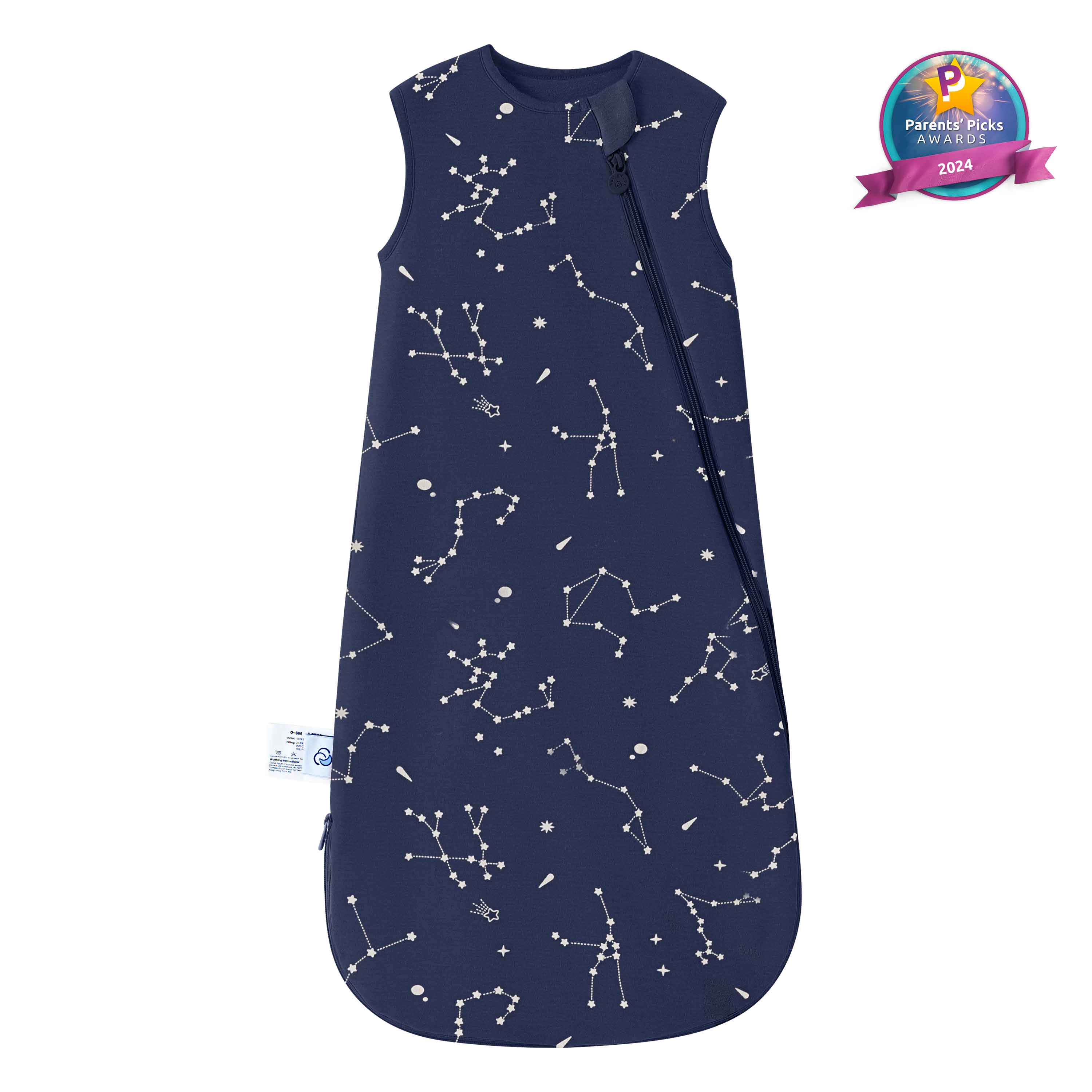 Sleeveless Sleep Sack 0.5 TOG - Organic Cotton - Constellation-1