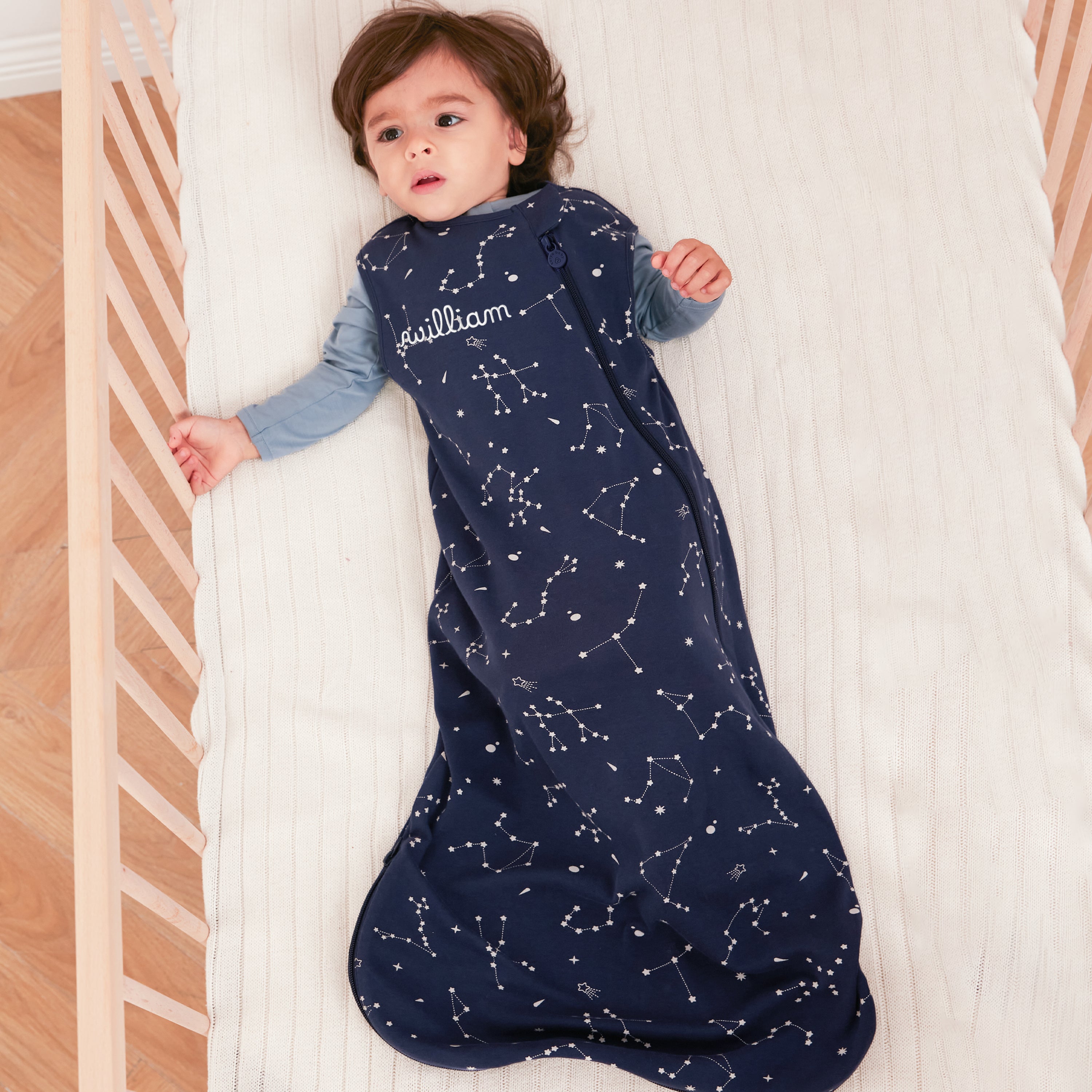 Sleeveless Sleep Sack 0.5 TOG - Organic Cotton - Constellation