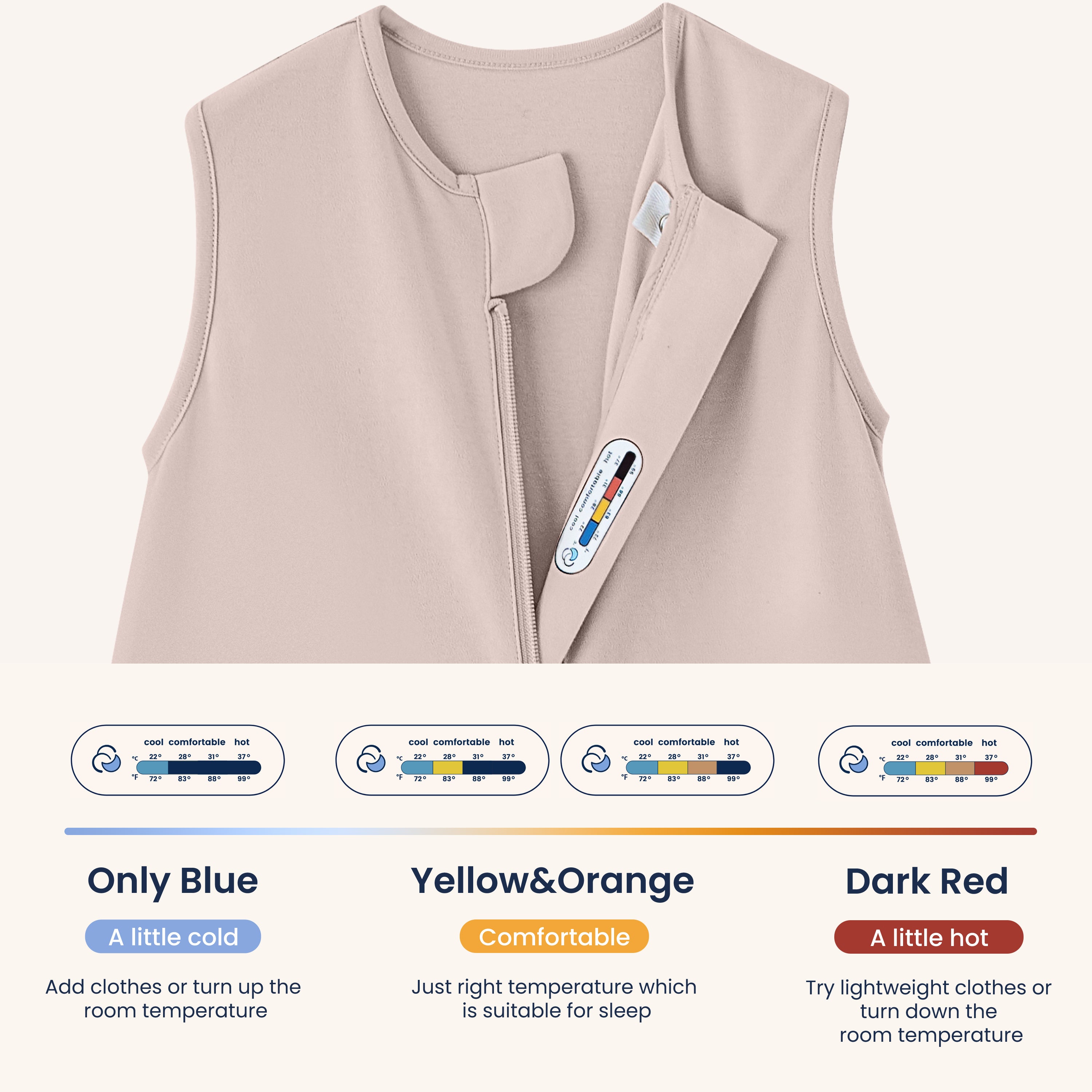 Sleeveless Sleep Sack Walker 0.5 TOG - Organic Cotton - Dusty Pink