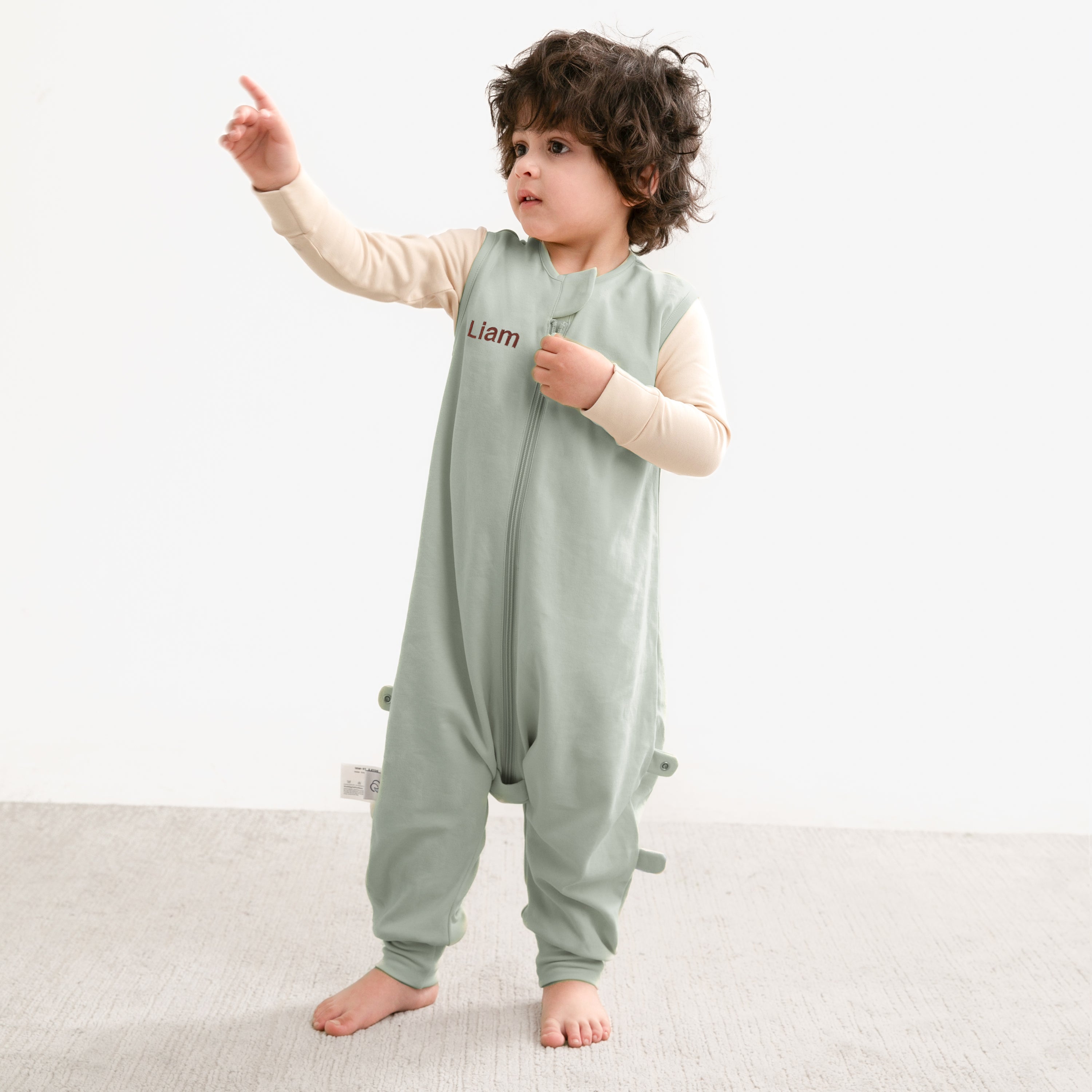 Sleeveless Sleep Sack Walker 0.5 TOG - Organic Cotton - Pea Green