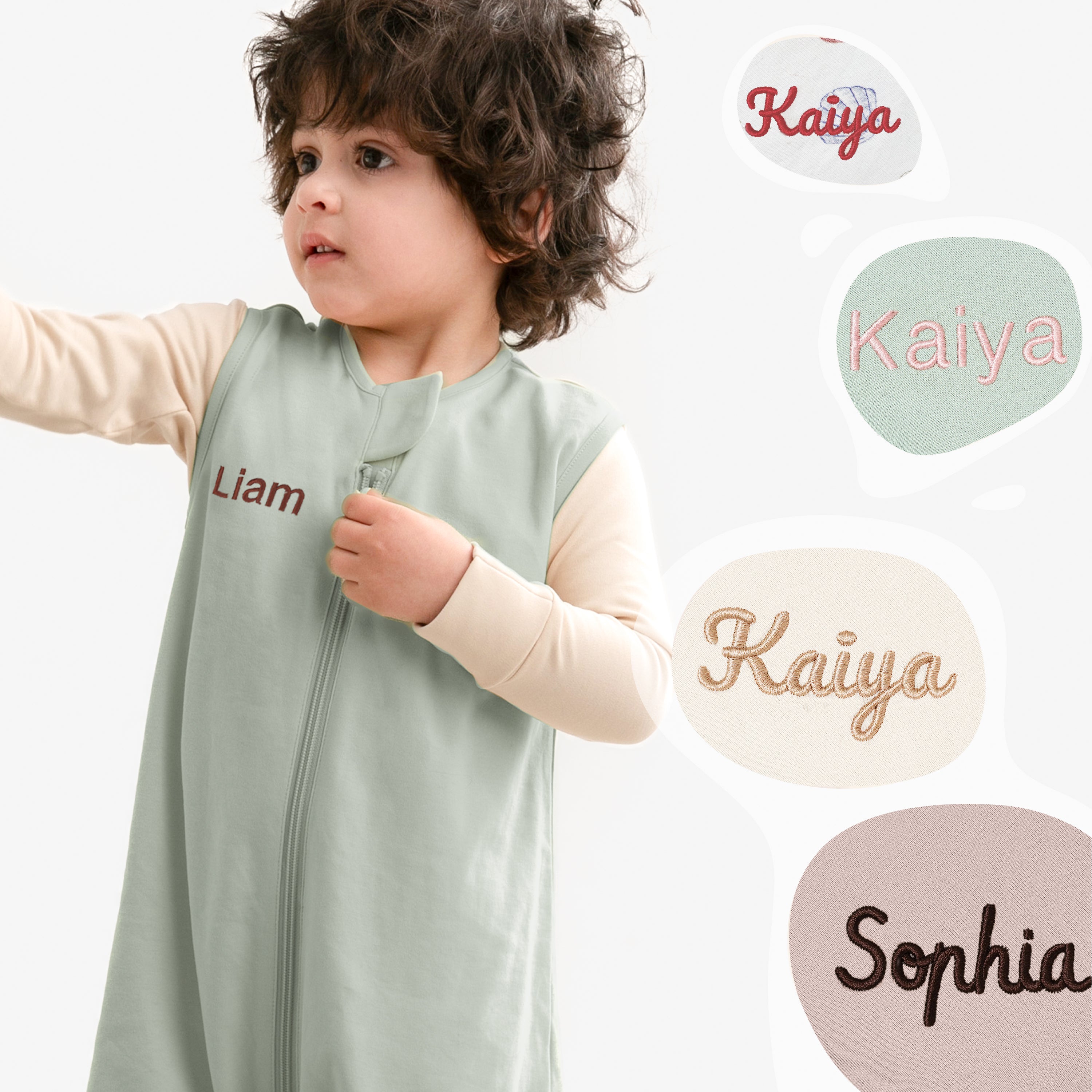 Sleeveless Sleep Sack Walker 0.5 TOG - Organic Cotton - Pea Green