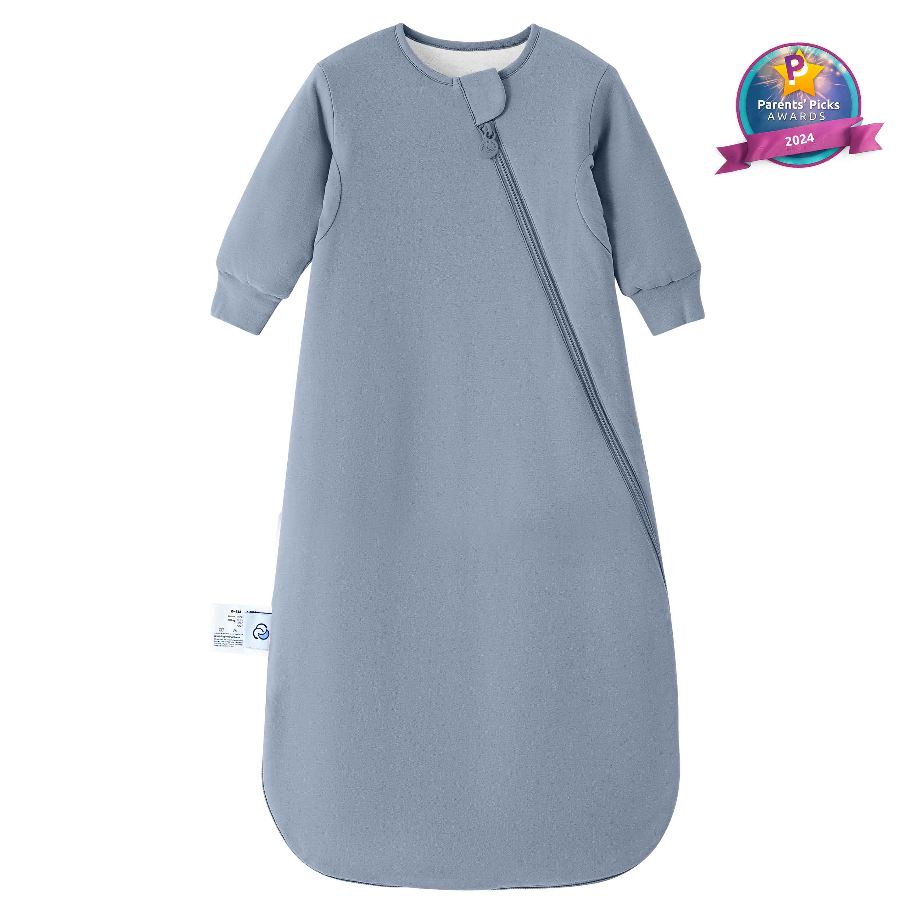 Warm Long Sleeve Sleep Sack 2.5 TOG - Organic Cotton & Camel Wool - Flint Stone