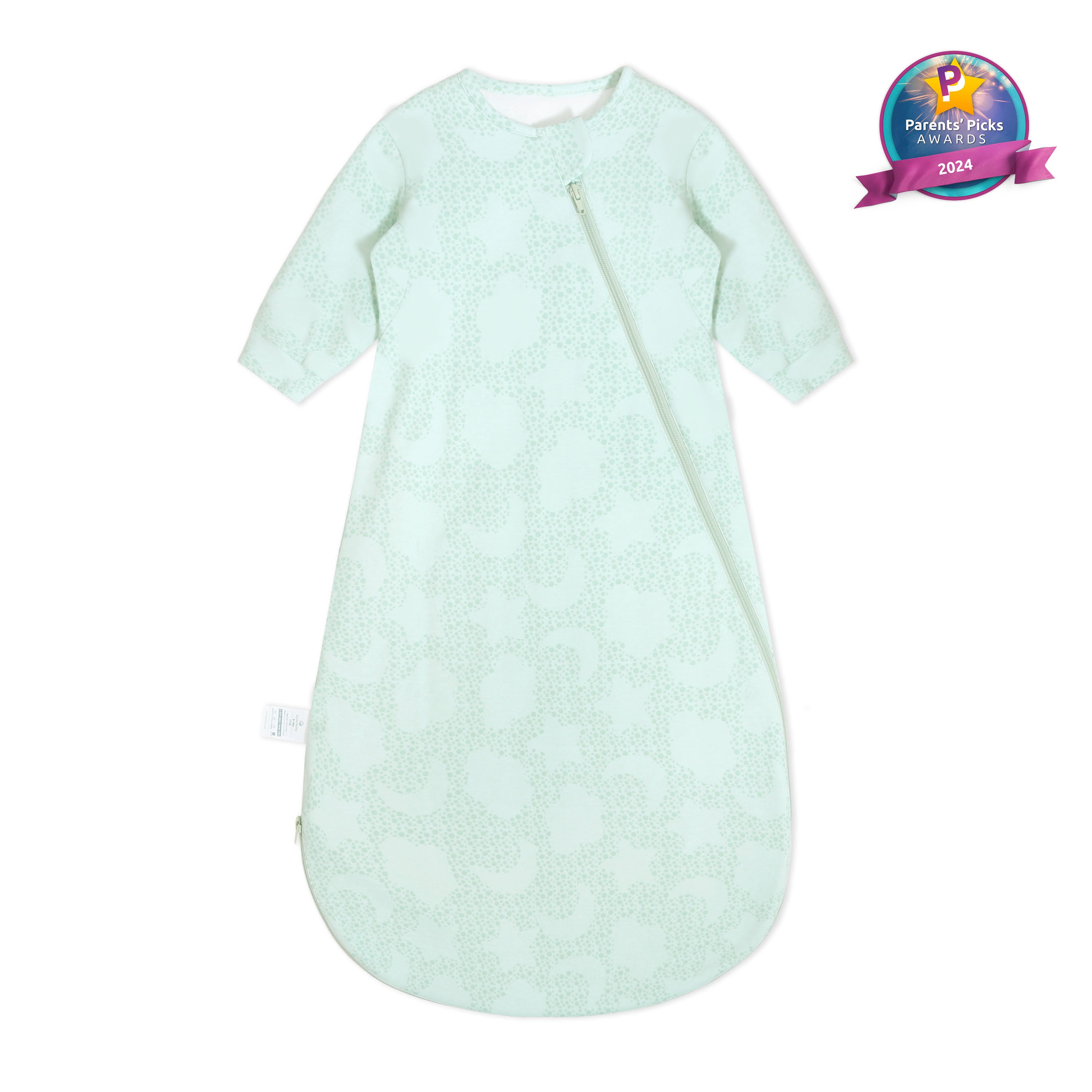 Warm Long Sleeve Sleep Sack 2.5 TOG - Organic Cotton & Camel Wool - Mint Sky