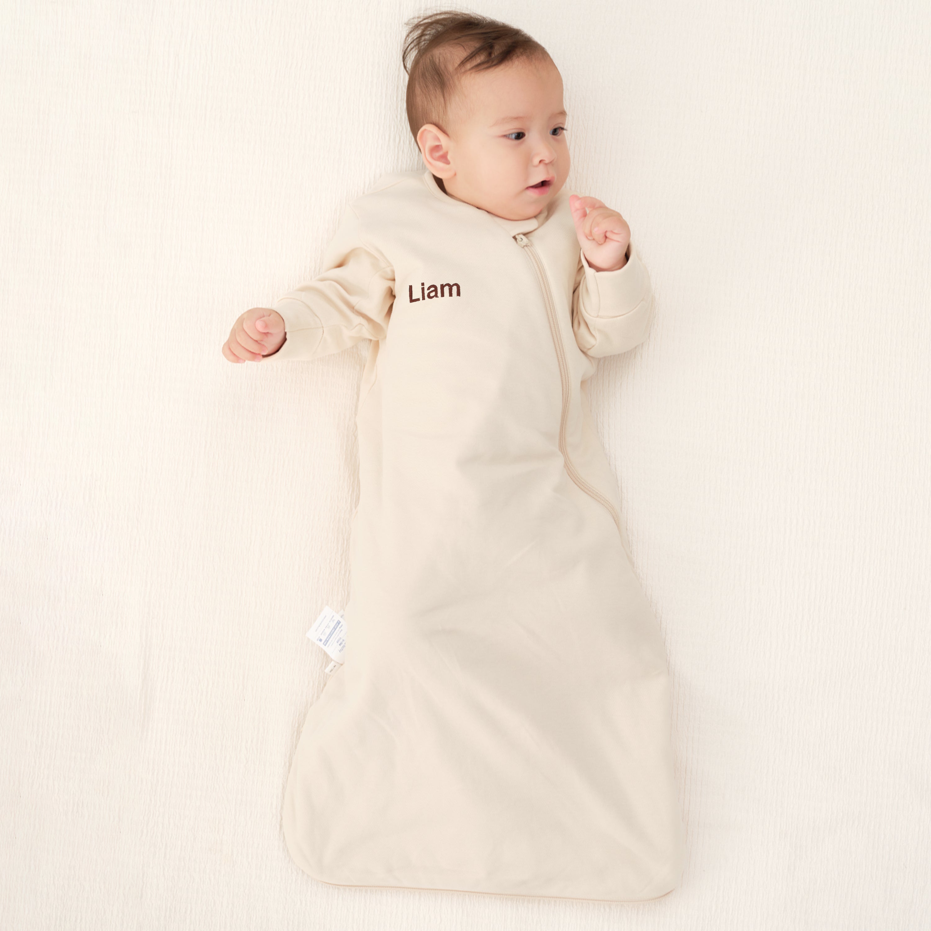 Winter Long Sleeve Sleep Sack Organic Cotton Camel Wool Cream