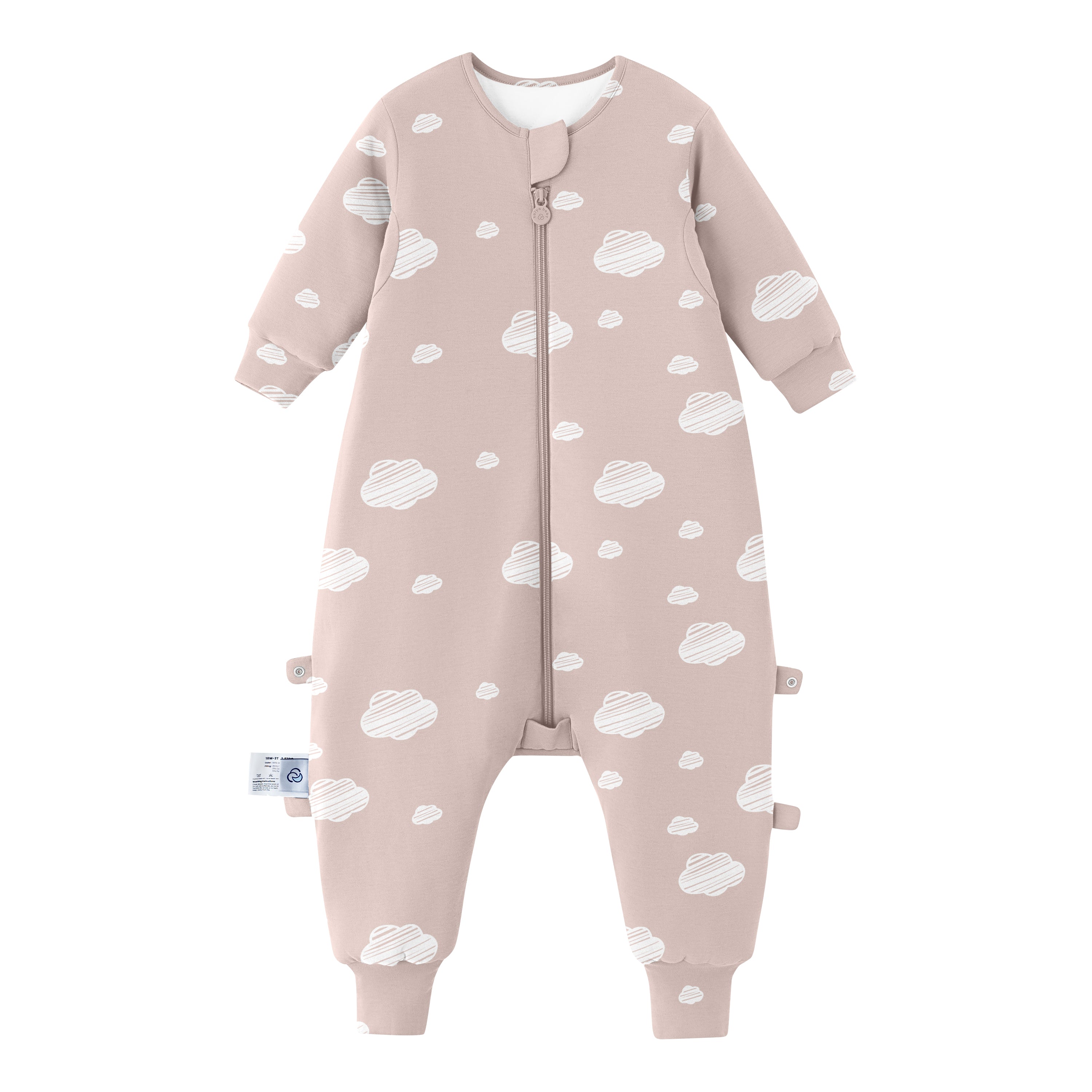 Winter Long Sleeve Sleep Sack Walker 3.5 TOG - Organic Cotton & Camel Wool - Pink Sky