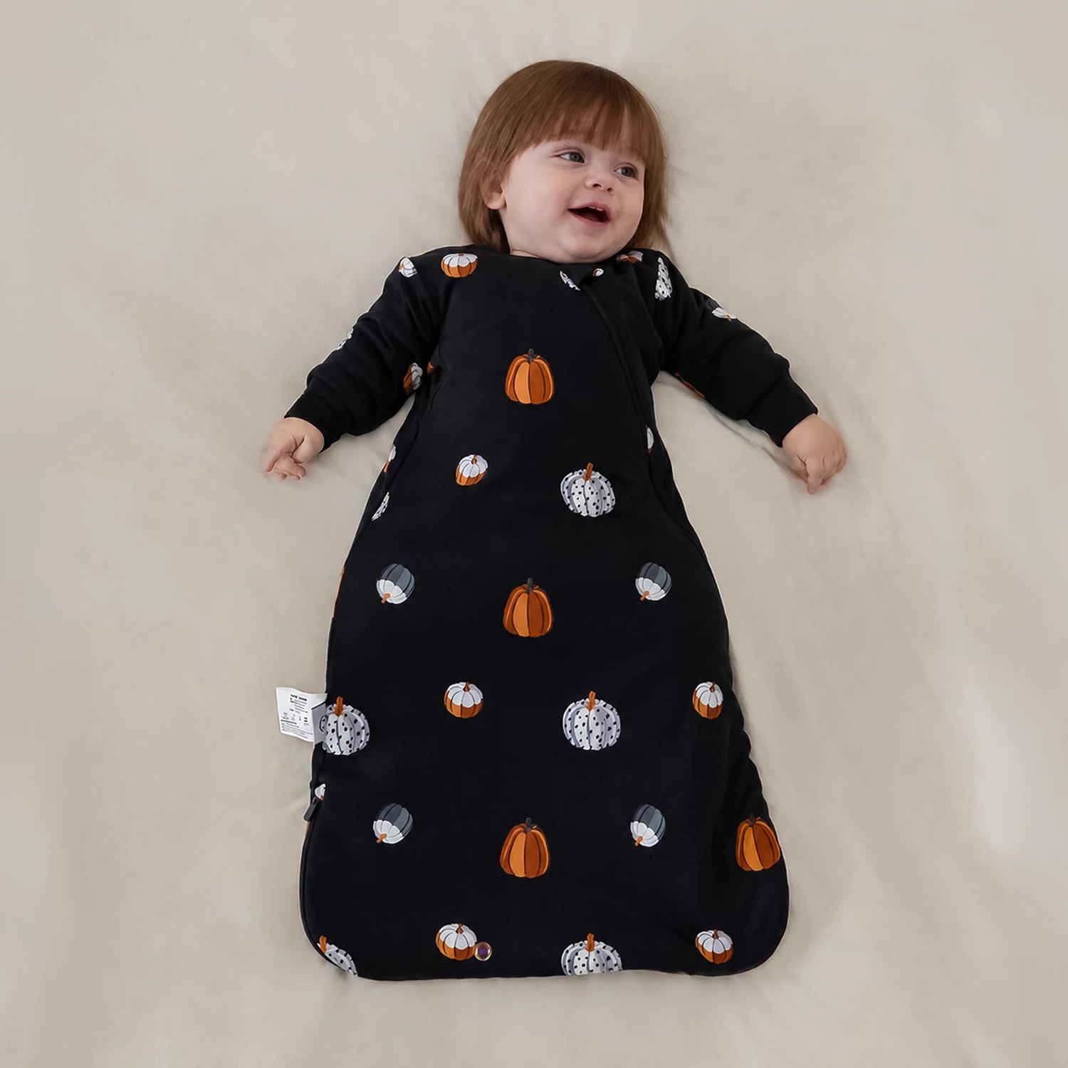 all-season-long-sleeve-sleep-sack-1-0-tog-organic-cotton-camel-wool-pumpkin-dots