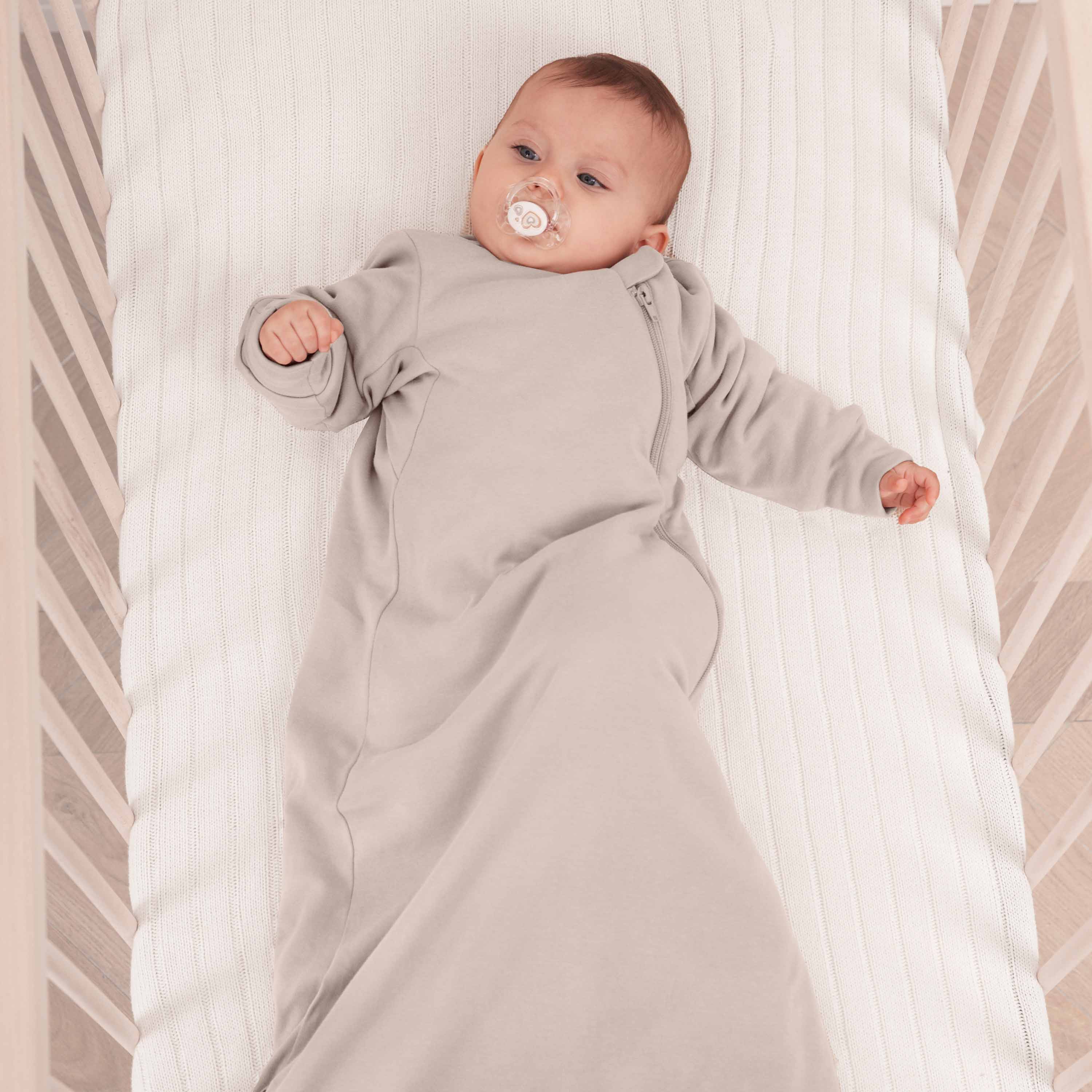 Camel Wool Long Sleeve Sleep Sack 1.0 TOG - Dusty Pink