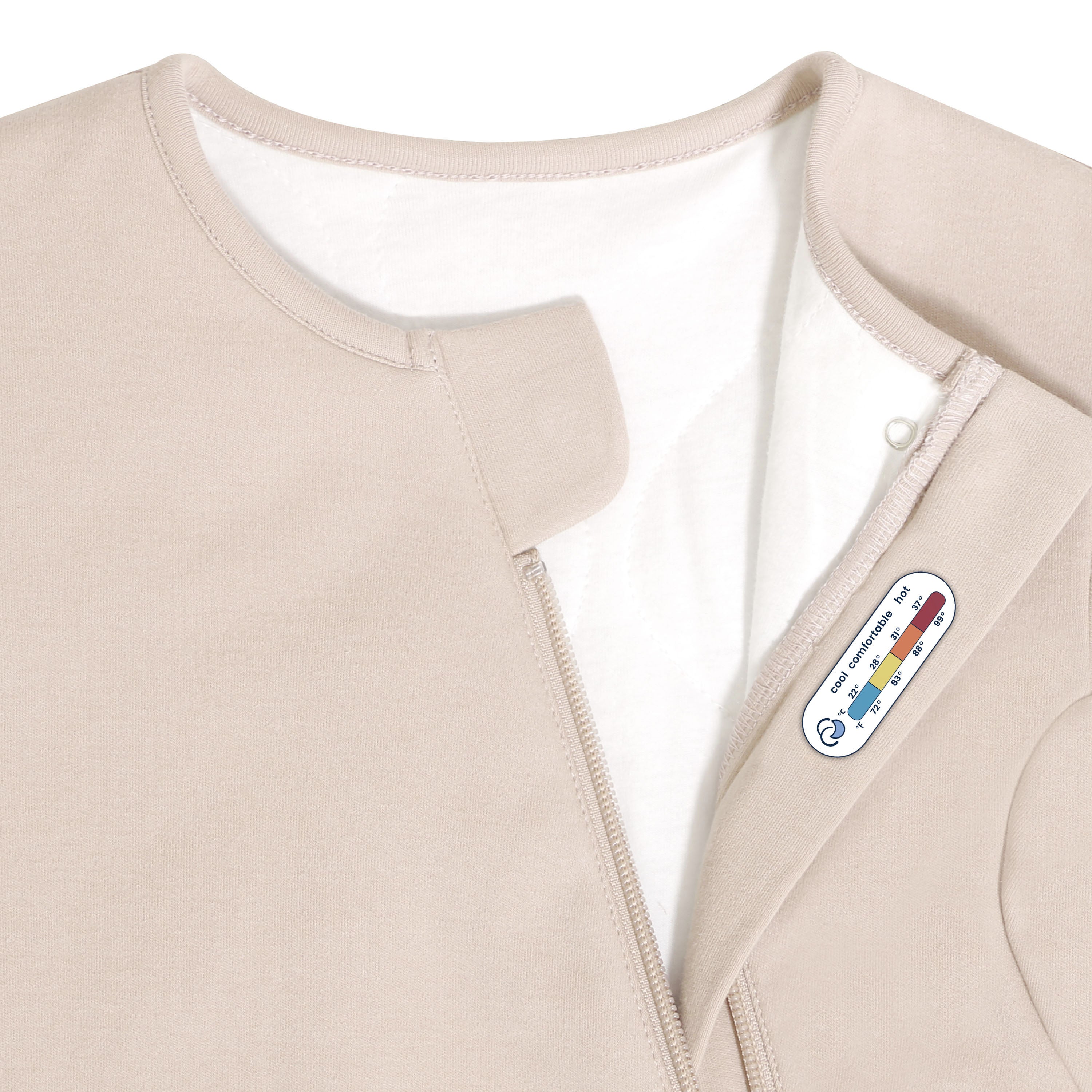 Organic Cotton & Camel Wool Long Sleeve Sleep Sack 2.5 TOG - Dusty Pink