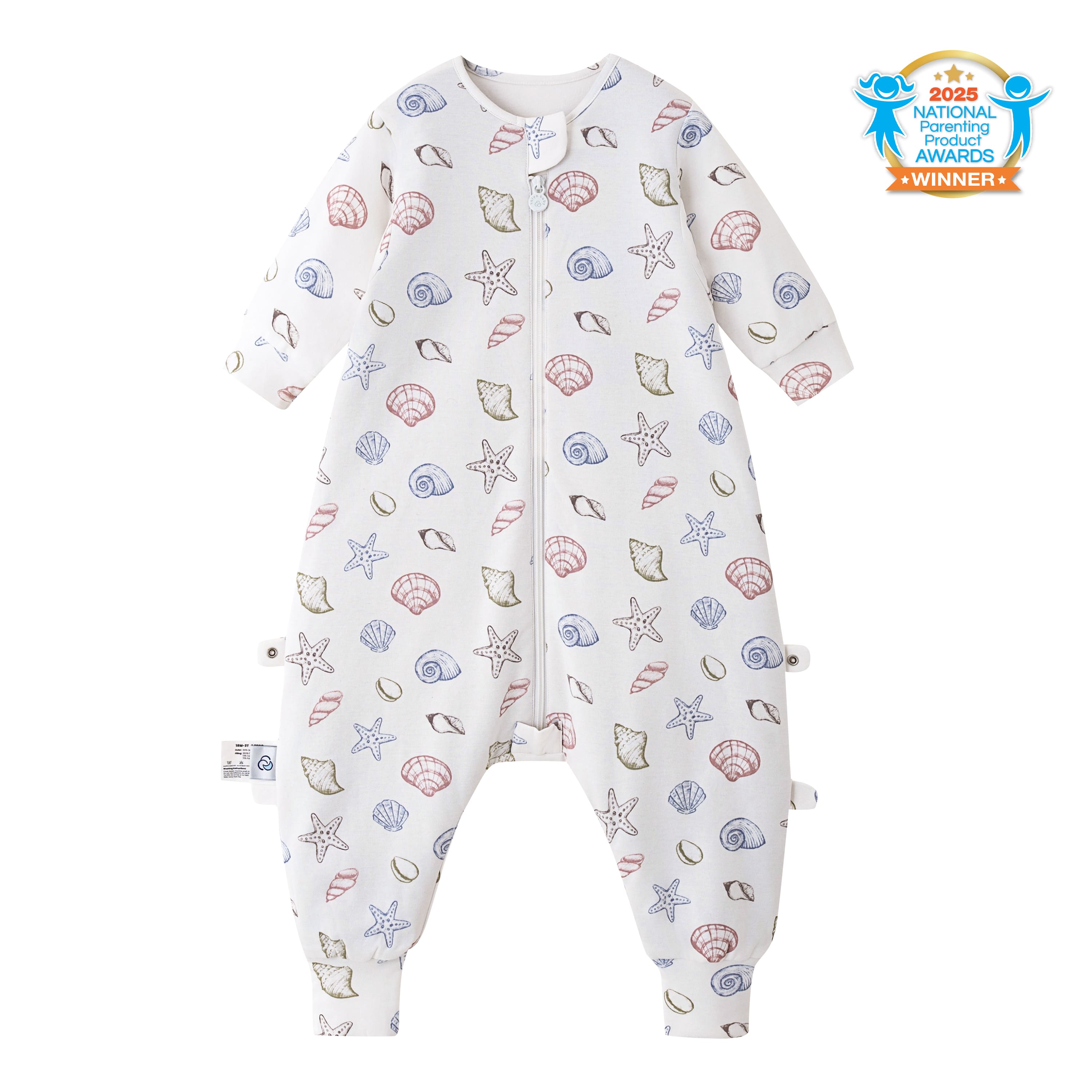 All Season Long Sleeve Sleep Sack Walker 1.0 TOG - Organic Cotton & Camel Wool - Shell