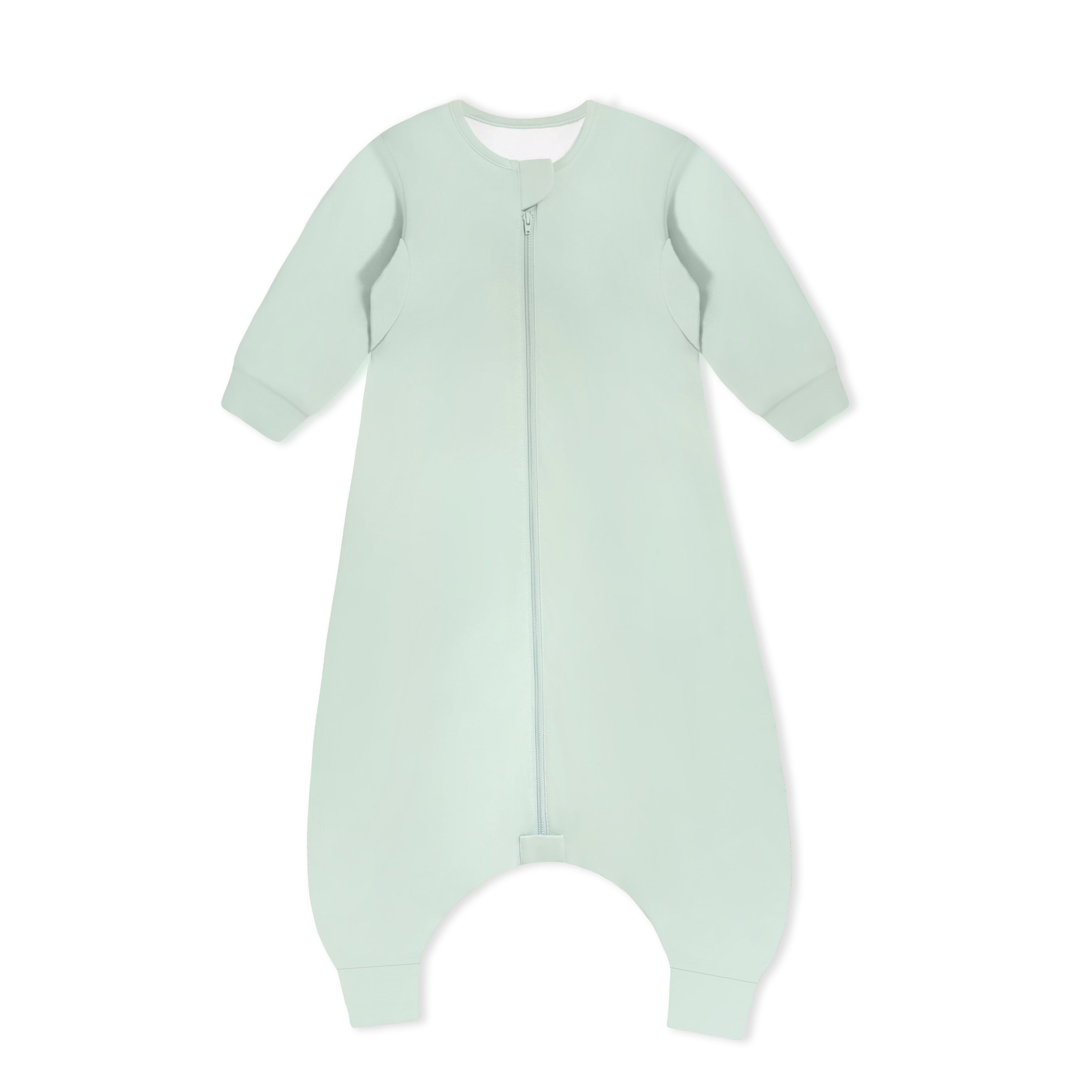 Organic Cotton & Camel Wool Warm Long Sleeve Sleep Sack With Feet 2.5 TOG - Pea Green