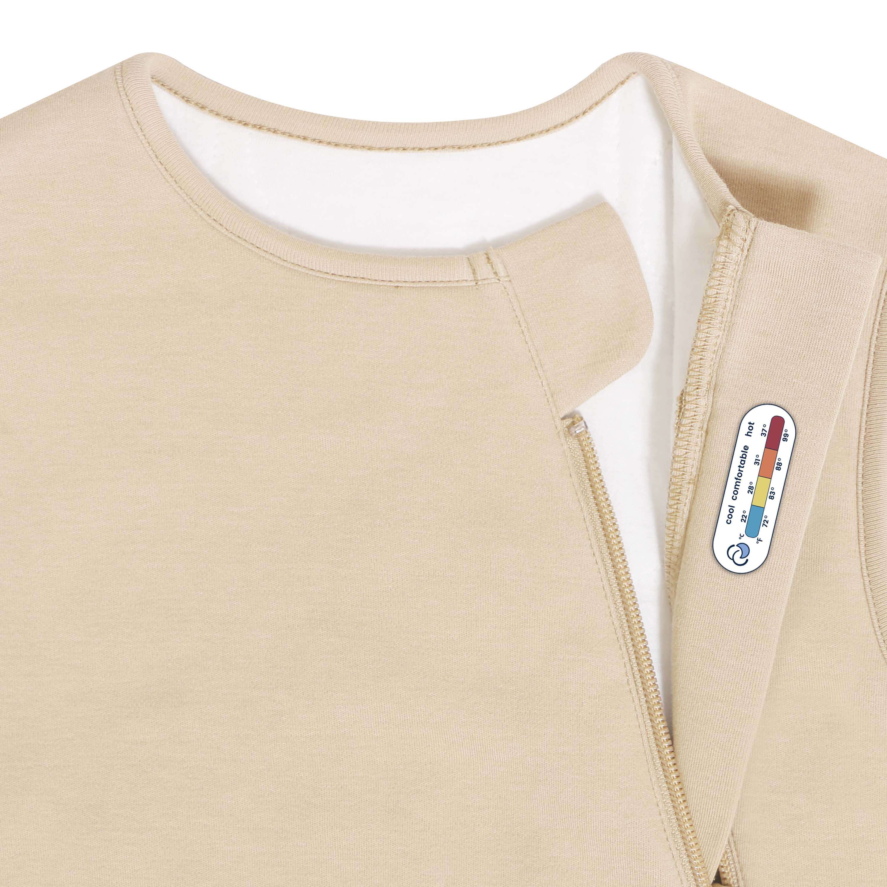 Camel Wool Sleeveless Sleep Sack 1.0 TOG - Beige