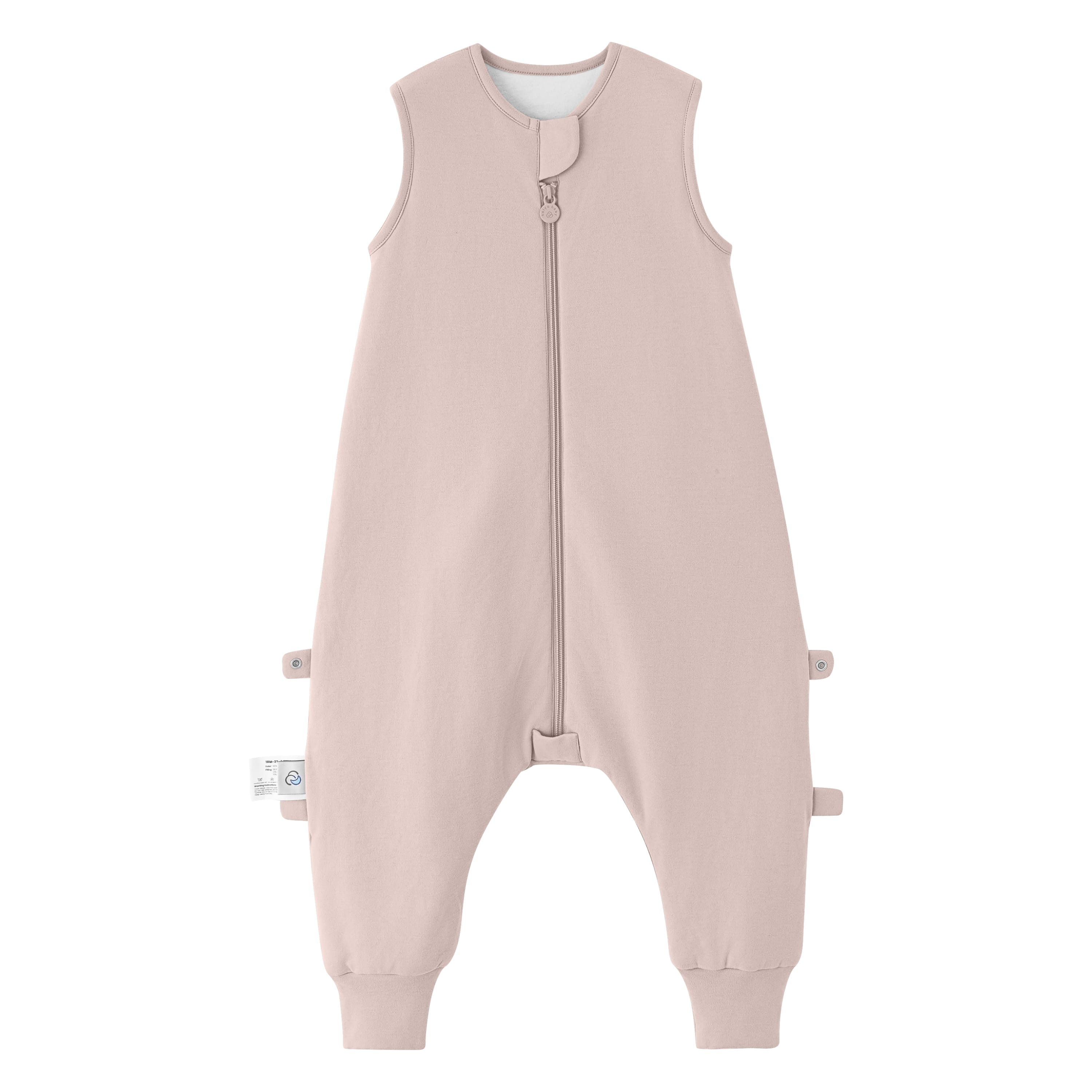 All Season Sleeveless Sleep Sack Walker 1.0 TOG - Organic Cotton & Camel Wool - Dusty Pink