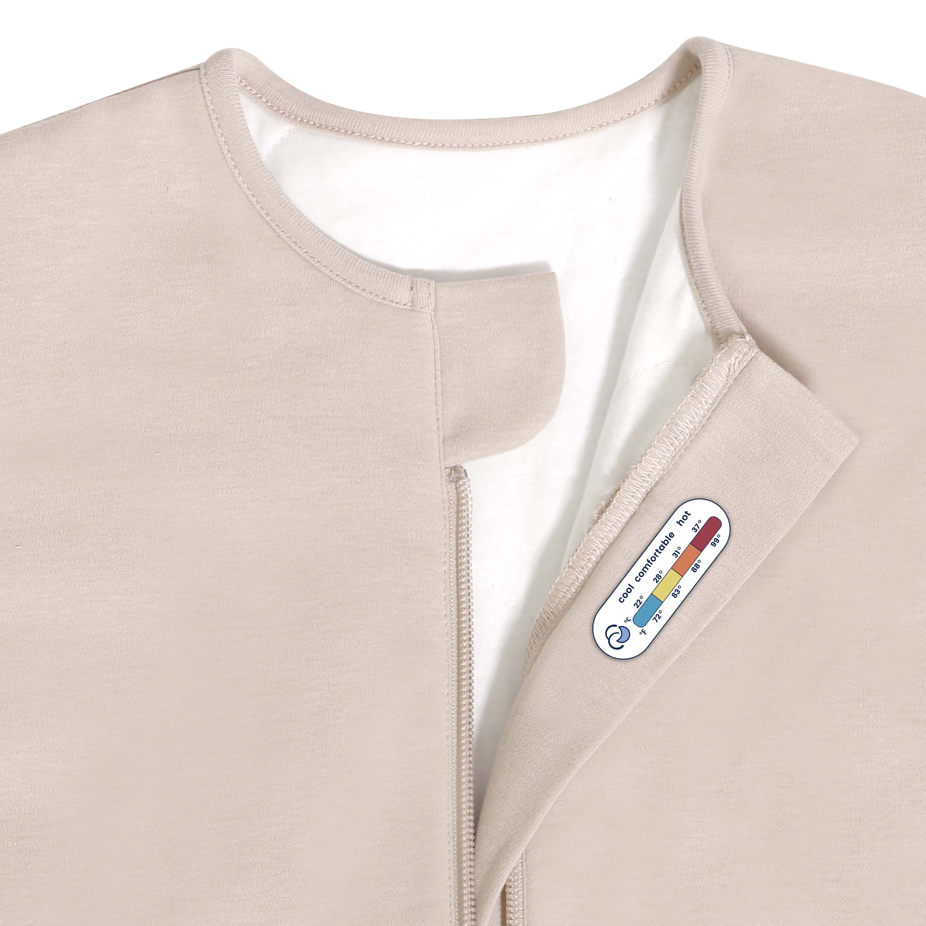 Camel Wool Warm Long Sleeve Sleep Sack With Feet 2.5 TOG - Dusty Pink