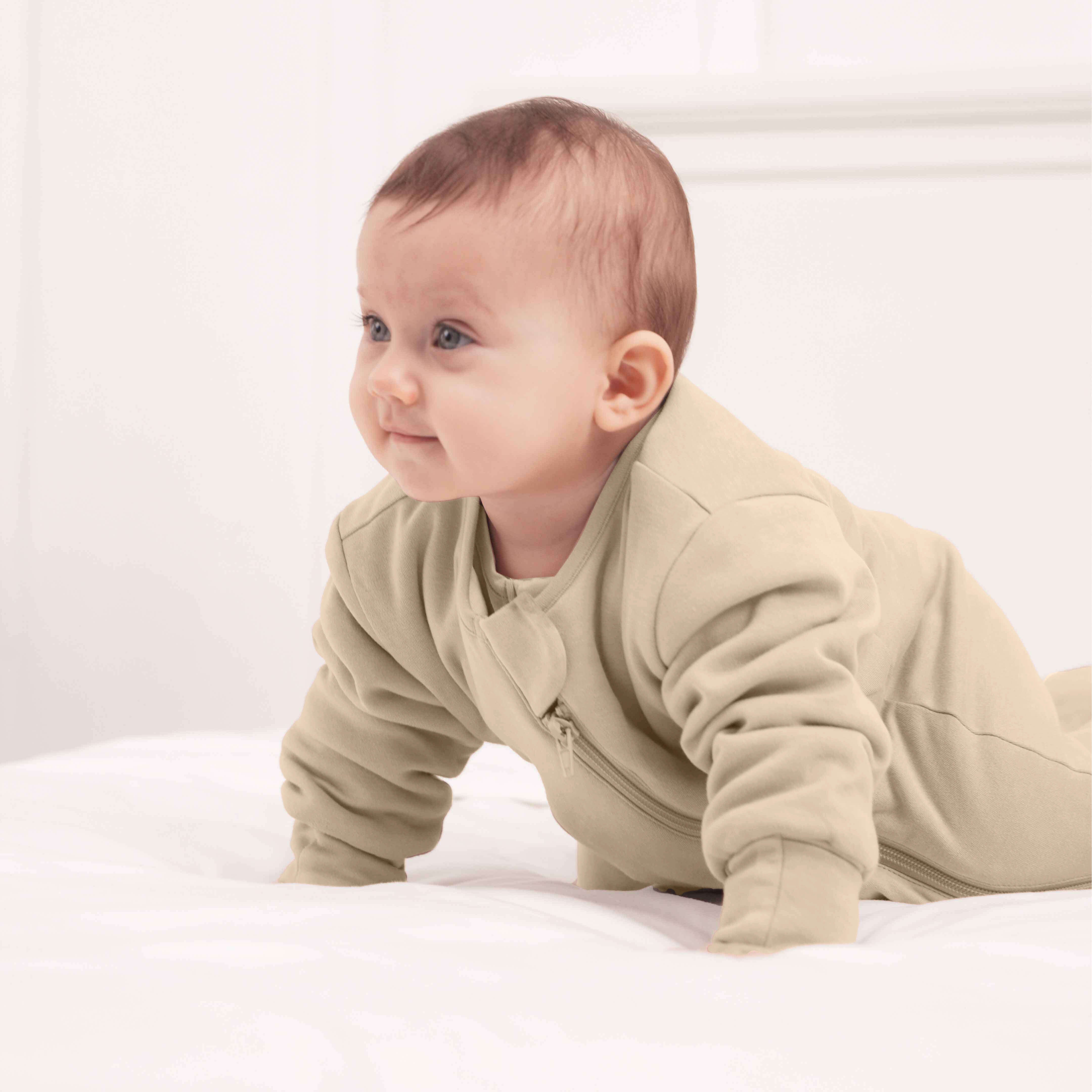 Organic Cotton & Camel Wool Winter Sleep Sack With Arms 3.5 TOG - Beige