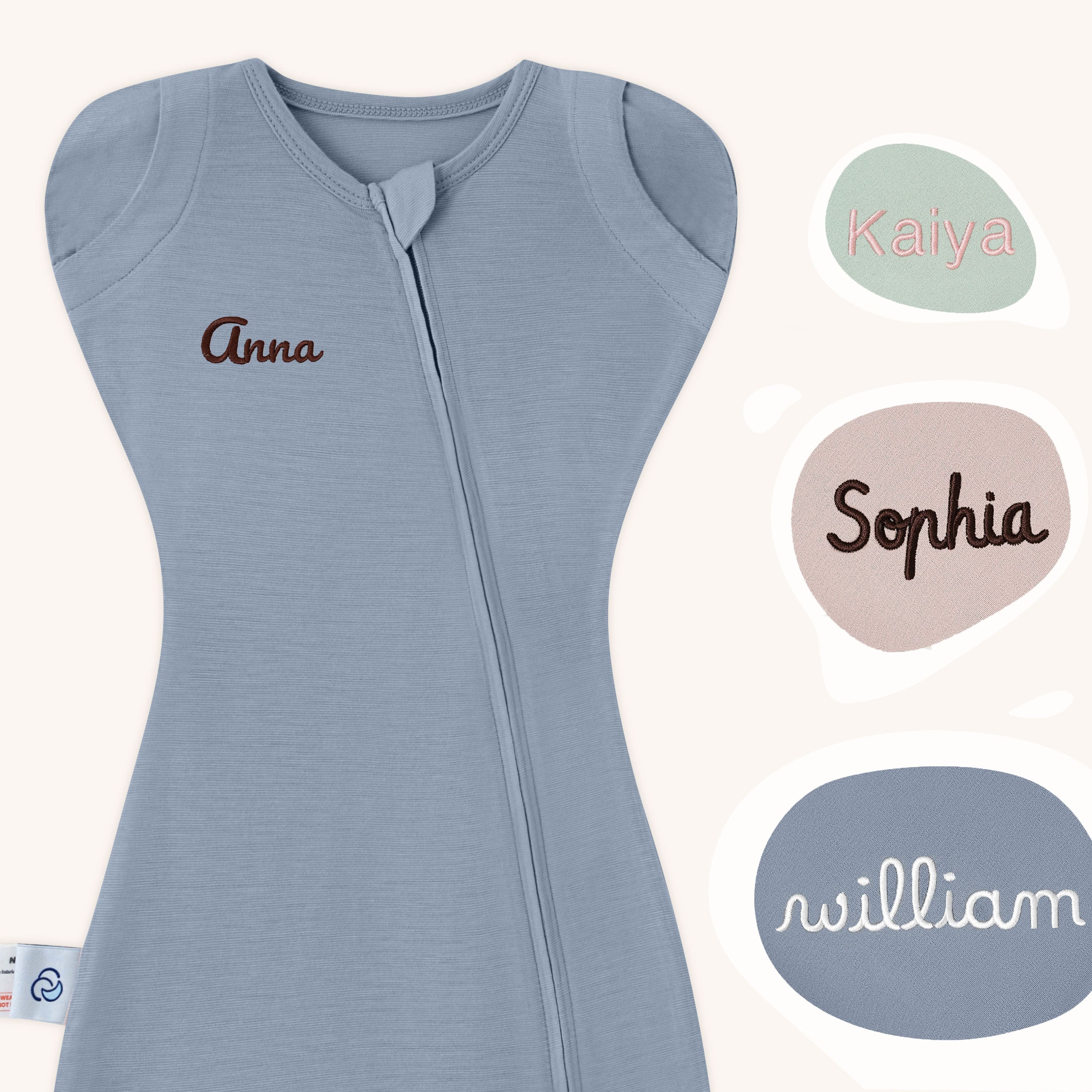 ClimaCuddle™ Swaddle 2-in-1 0.5 TOG - Merino Wool & Rayon Bamboo - Misty Blue