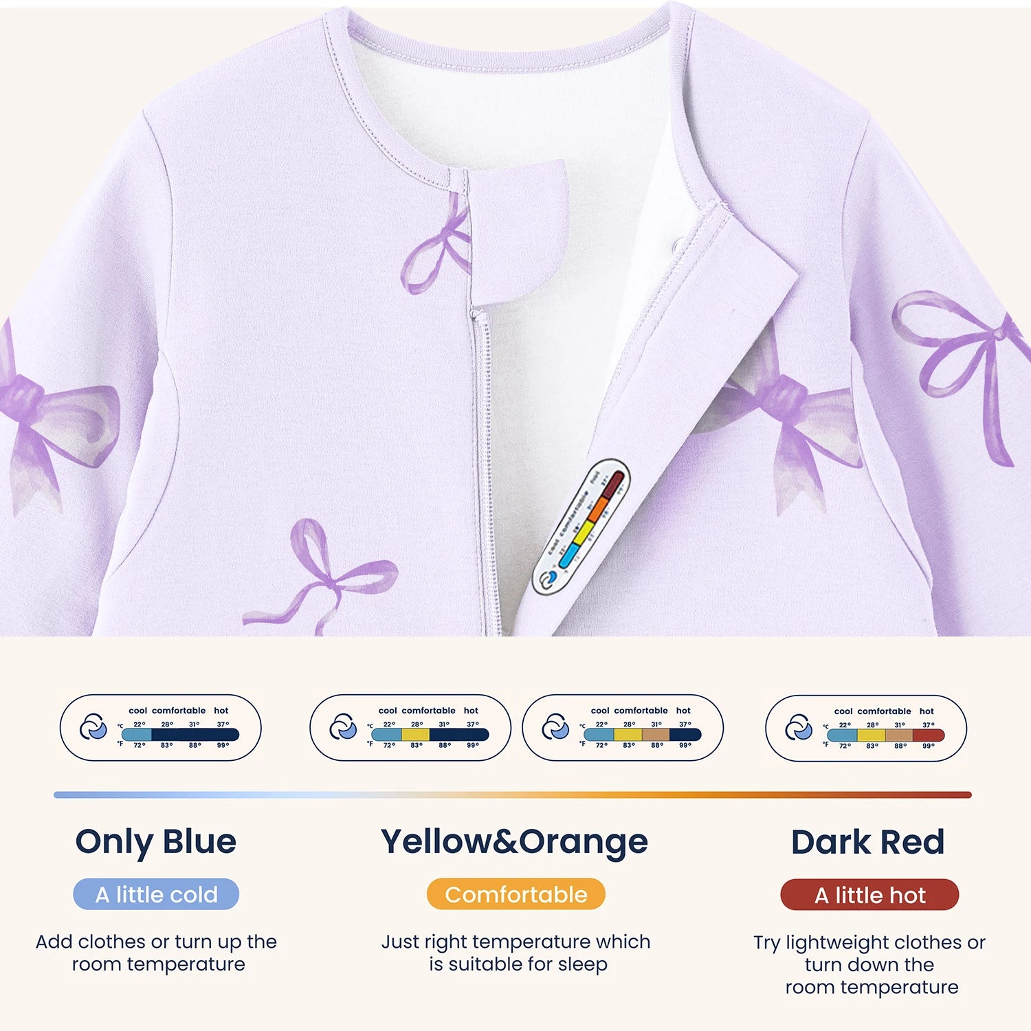 long-sleeve-sleep-sack-walker-1-0-tog-organic-cotton-camel-wool-lavender-bow-temperature-sticker