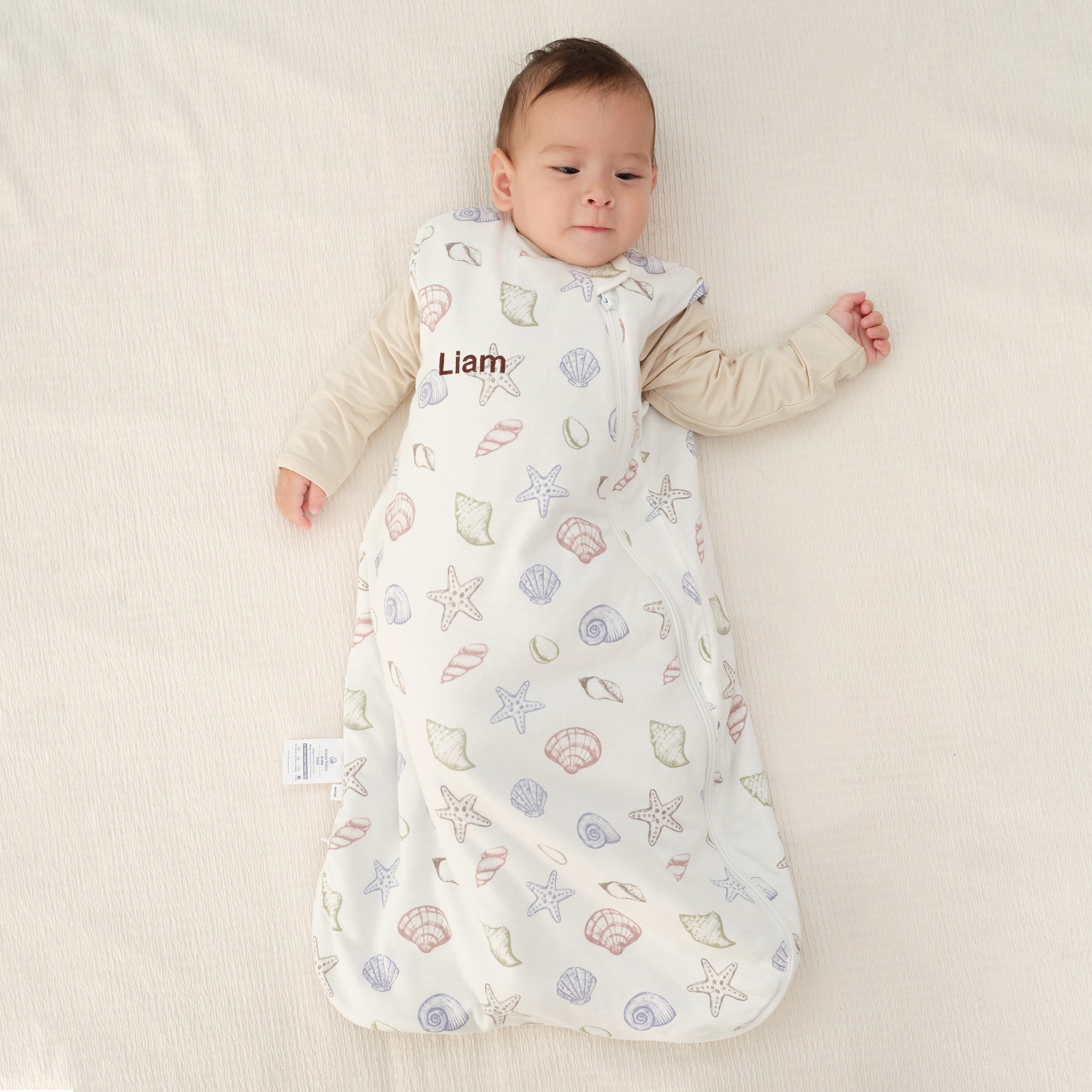 All Season Sleeveless Sleep Sack 1.0 TOG - Organic Cotton & Camel Wool - Shell - boy image