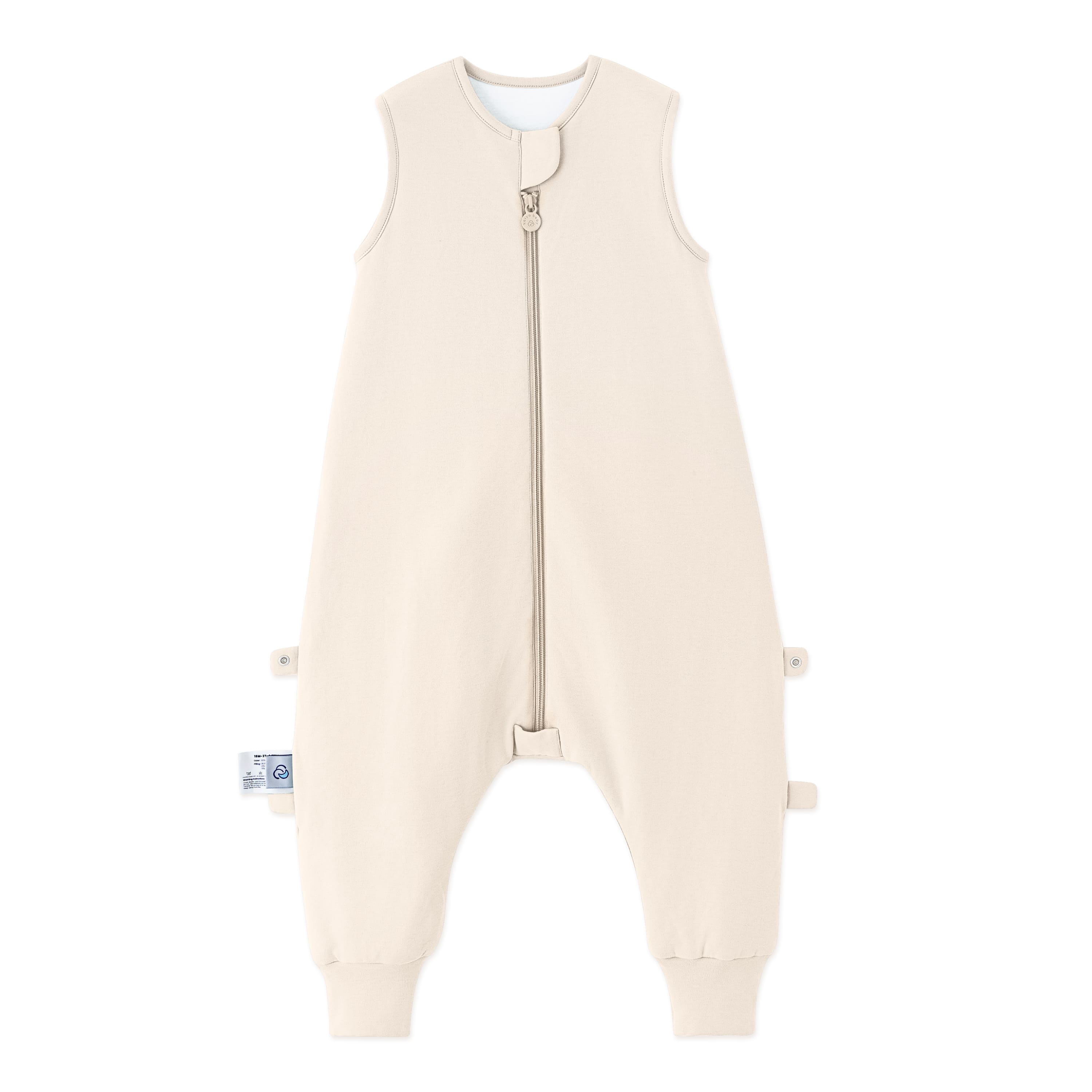 Organic Cotton & Camel Wool Sleeveless Sleep Sack Walker 1.0 TOG - Cream
