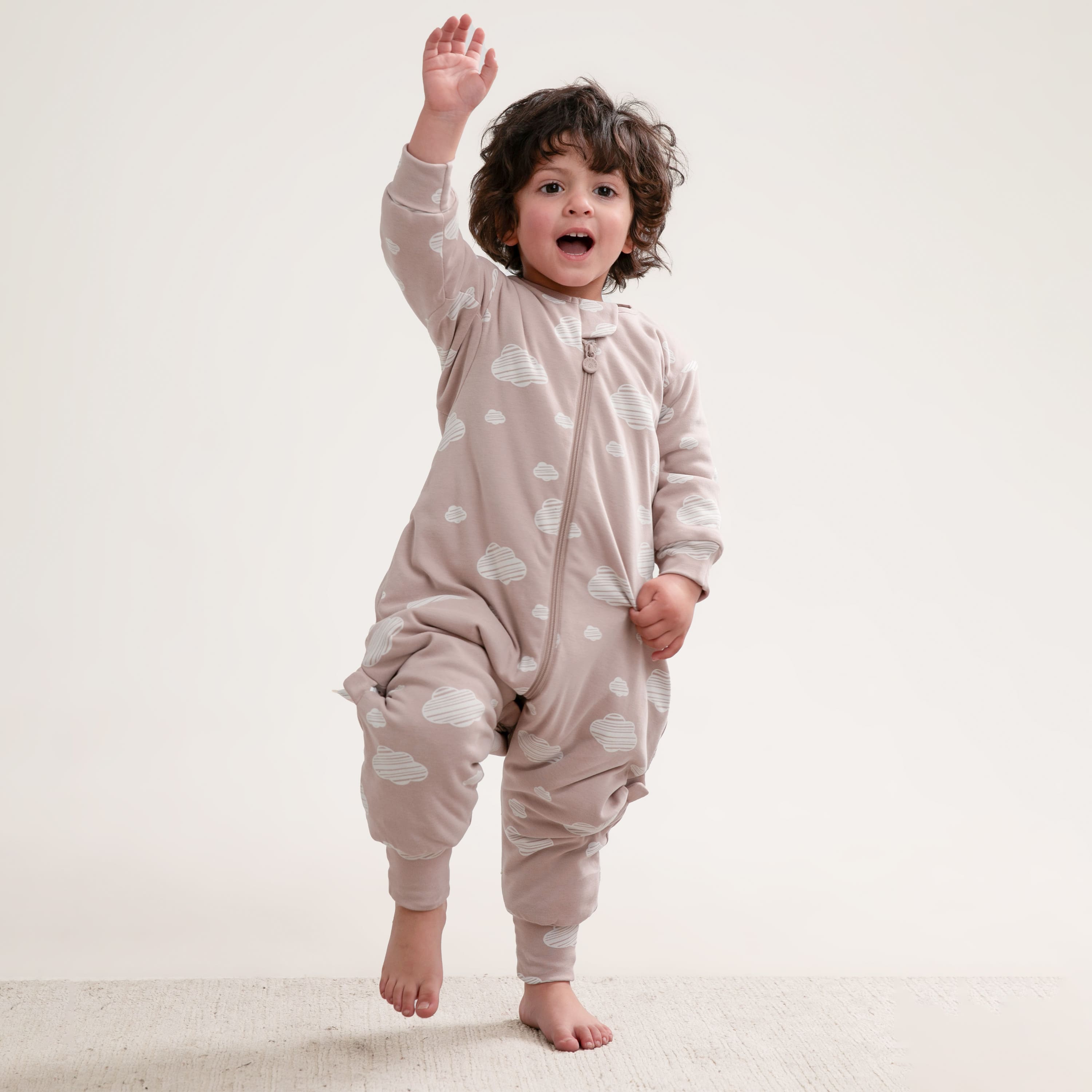 Organic Cotton & Camel Wool Warm Long Sleeve Sleep Sack Walker 2.5 TOG - Pink Sky