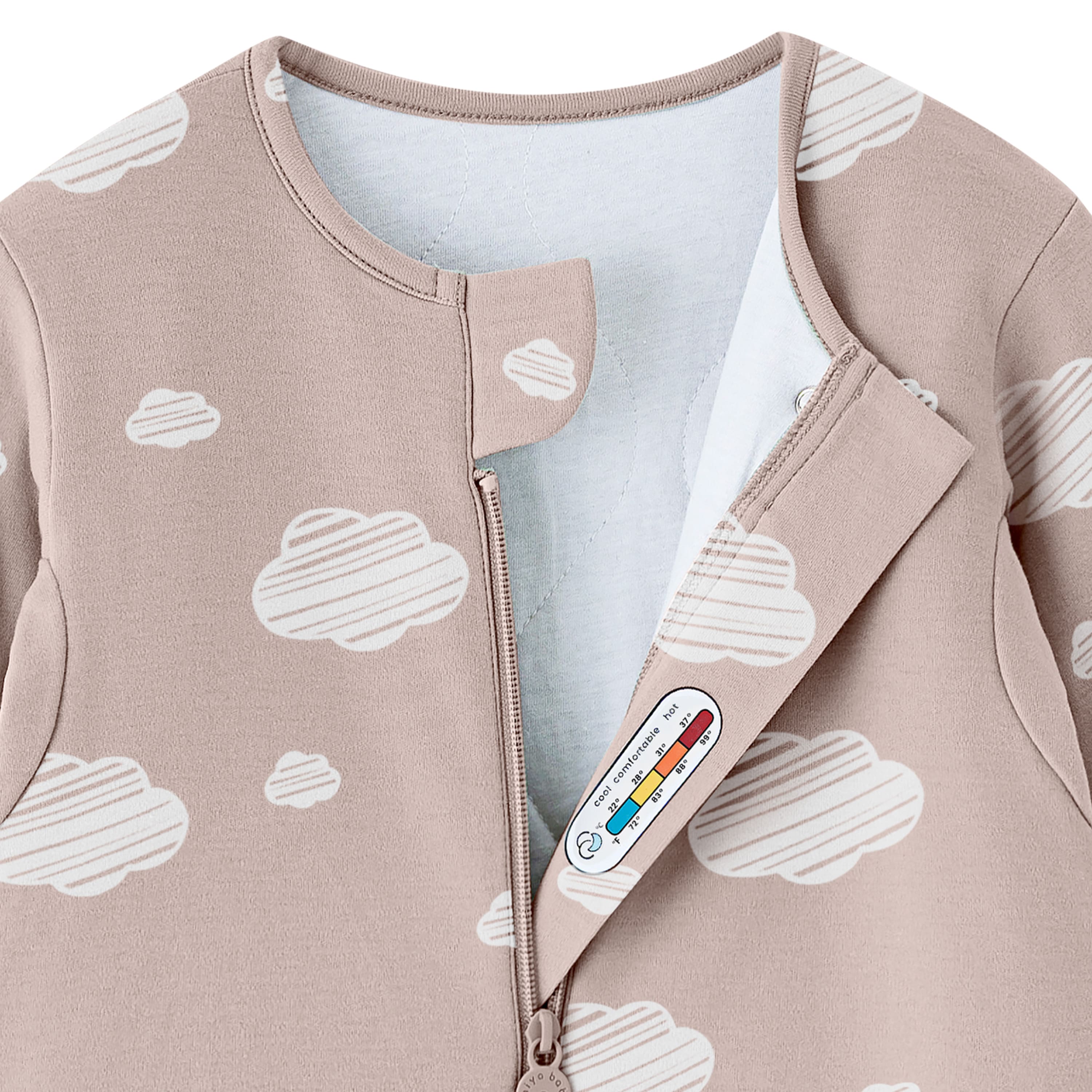 Organic Cotton & Camel Wool Warm Long Sleeve Sleep Sack Walker 2.5 TOG - Pink Sky sticker