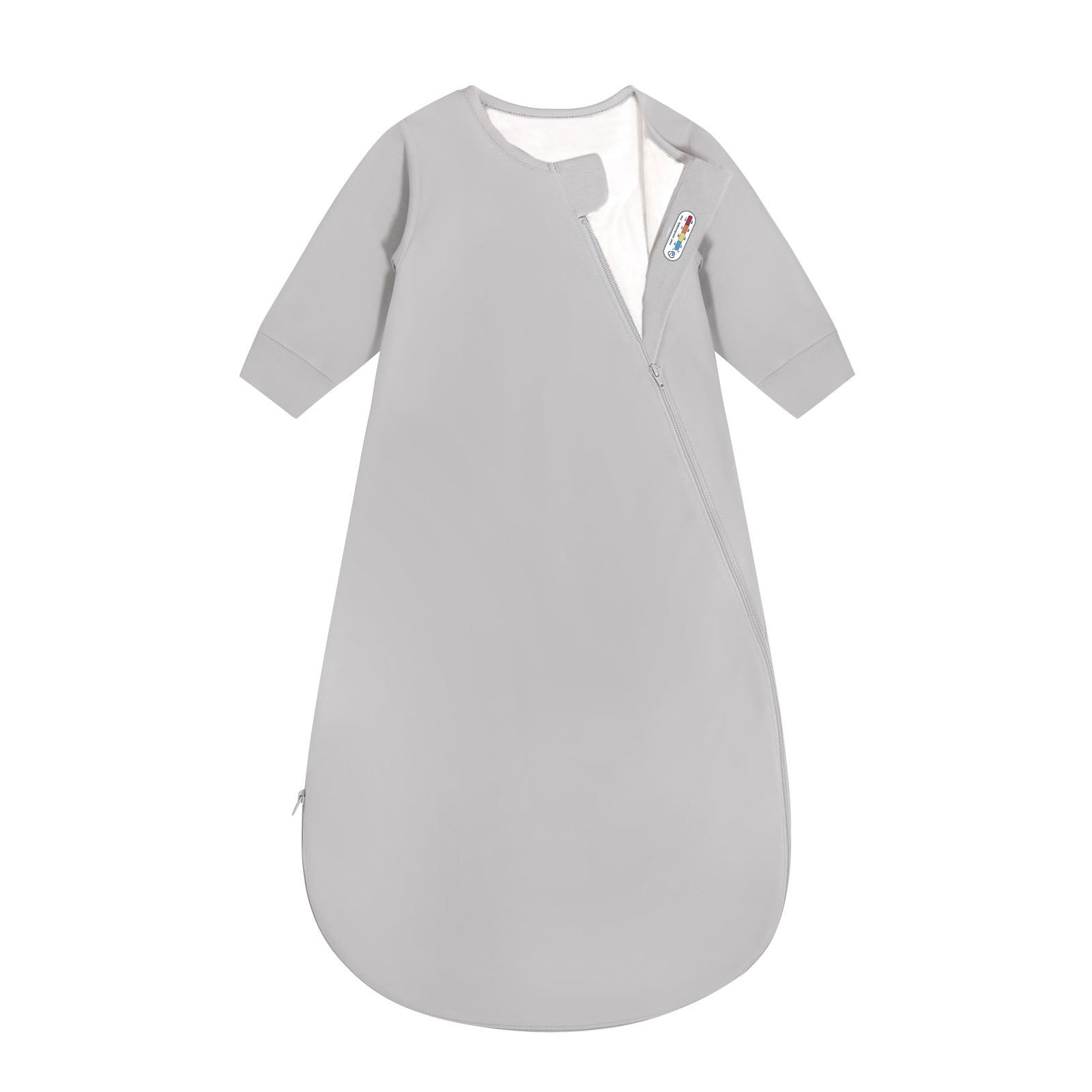 Organic Cotton & Camel Wool Long Sleeve Sleeping Bag 1.0 TOG - Stone Gray