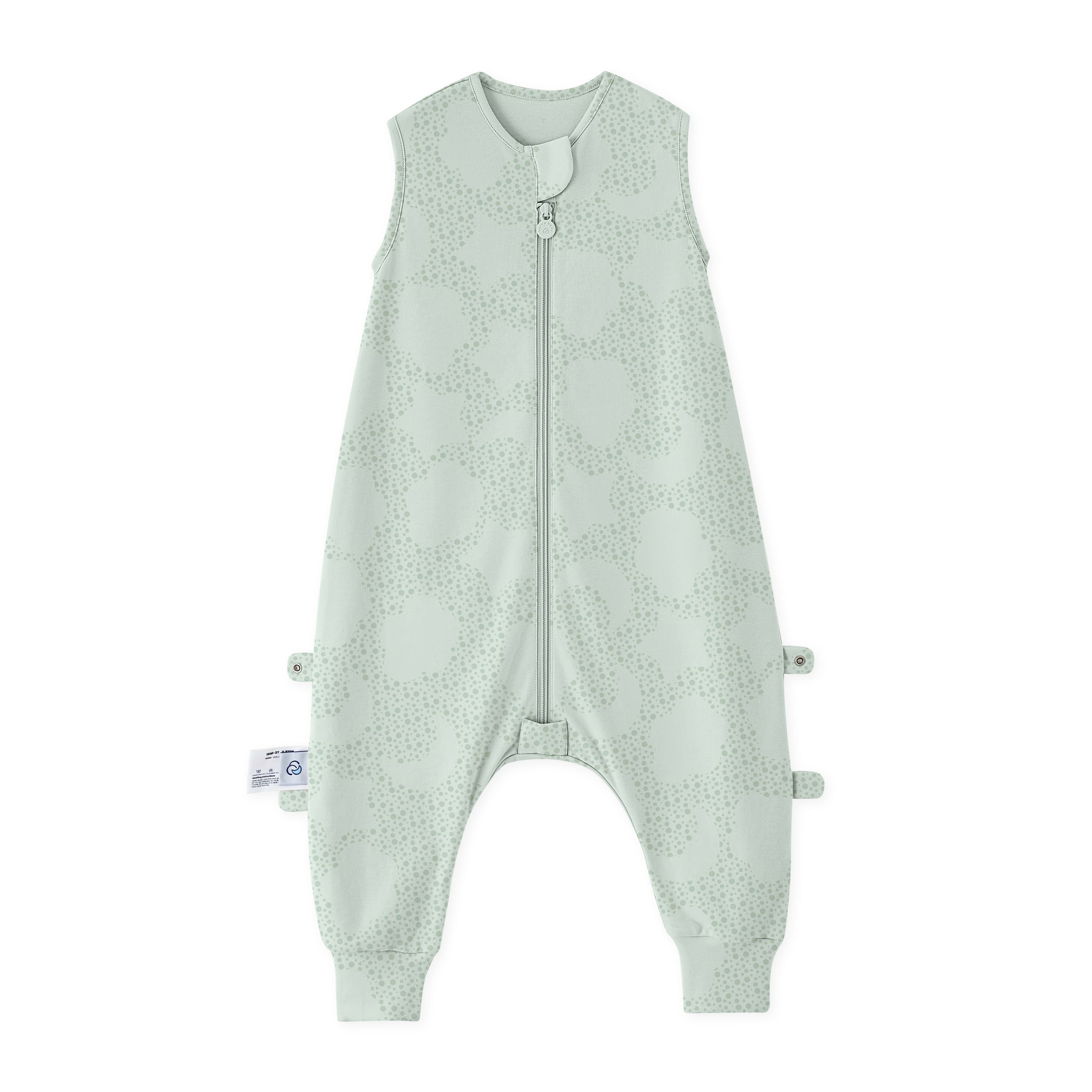 Organic Sleeveless Sleep Sack With Feet 0.5 TOG - Mint Sky