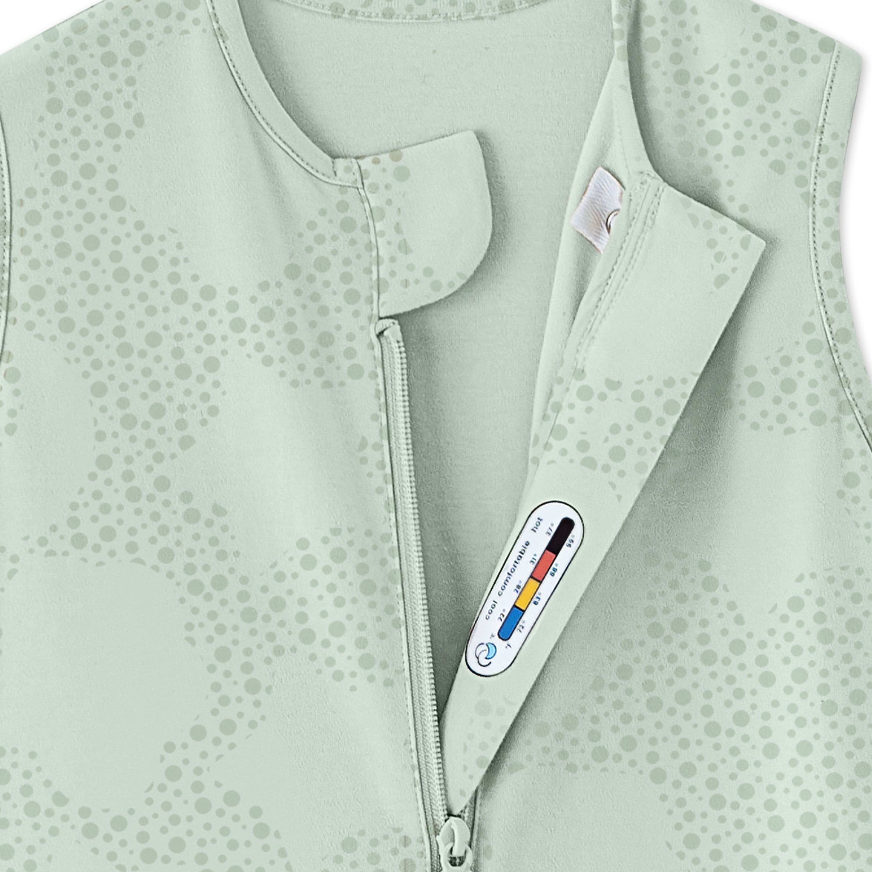 Organic Sleeveless Sleep Sack With Feet 0.5 TOG - Mint Sky