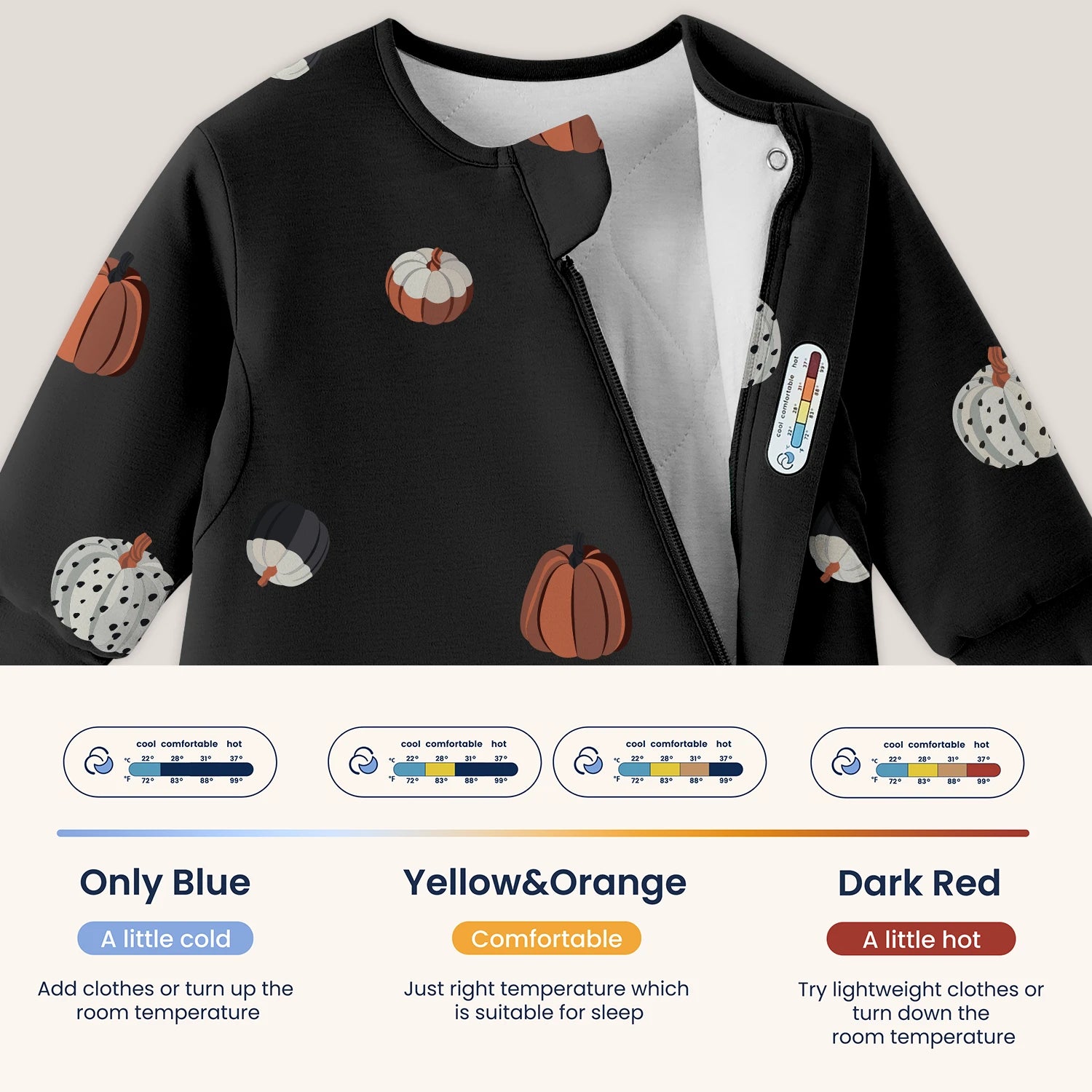 warm-long-sleeve-sleep-sack-2-5-tog-organic-cotton-camel-wool-pumpkin-dots-temperatre-sticker