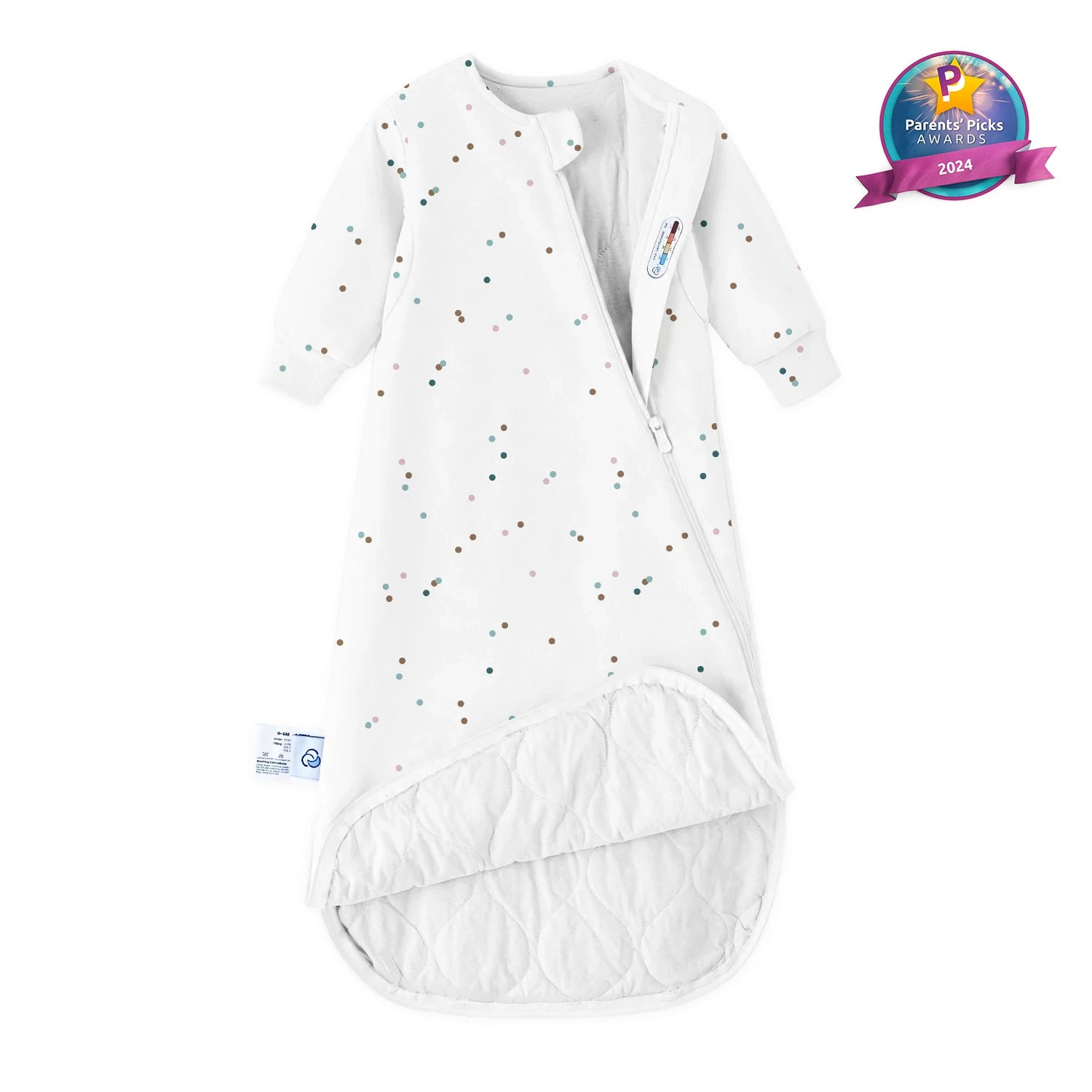 warm-long-sleeve-sleep-sack-2-5-tog-organic-cotton-camel-wool-spark-dots